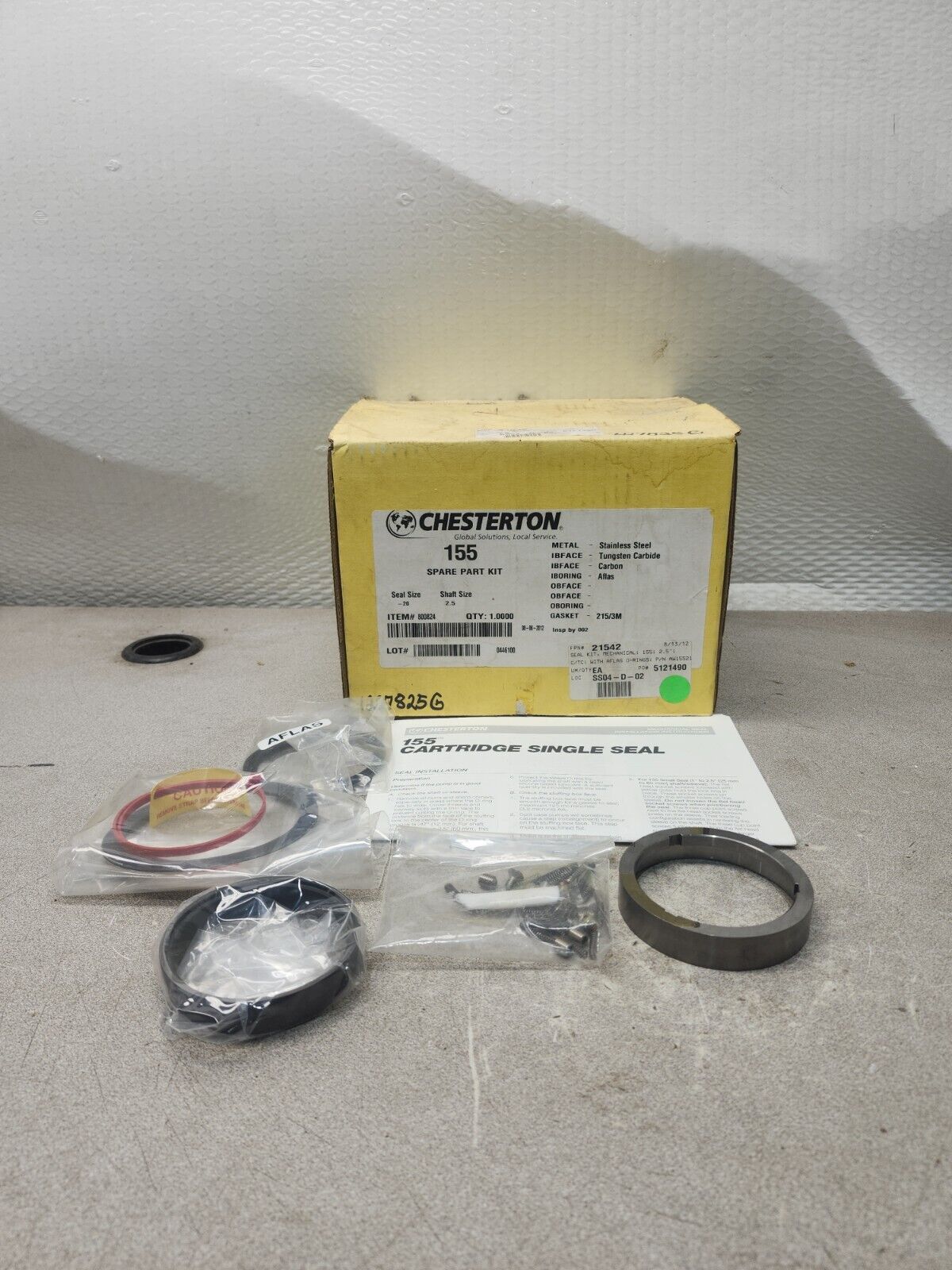 NEW IN BOX CHESTERTON 155 SPARE PART KIT SEAL SIZE-20, SHAFT SIZE 2.5