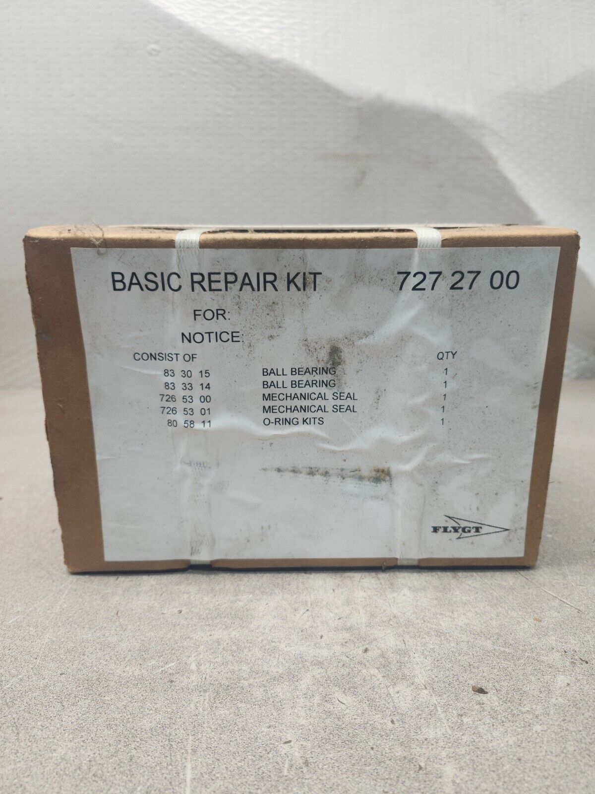 NEW IN BOX Xylem Flygt Basic Repair Kit 7272700 Bearing Mechanical Seal 7265300