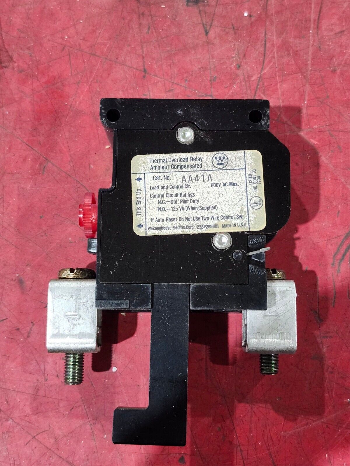 NEW IN WESTINGHOUSE THERMAL OVERLOAD RELAY AA41A