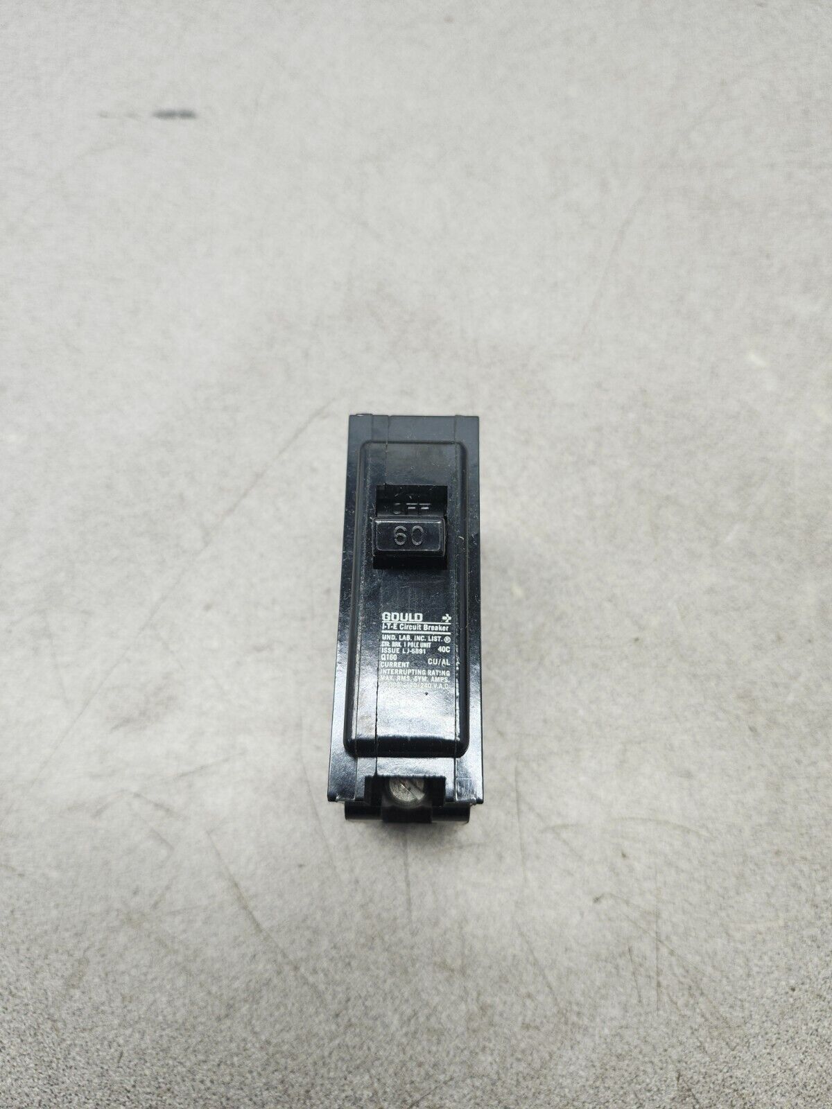 NEW IN BOX LOT OF 2 GOULD 1 POLE 60 AMP CIRCUIT BREAKERS Q160