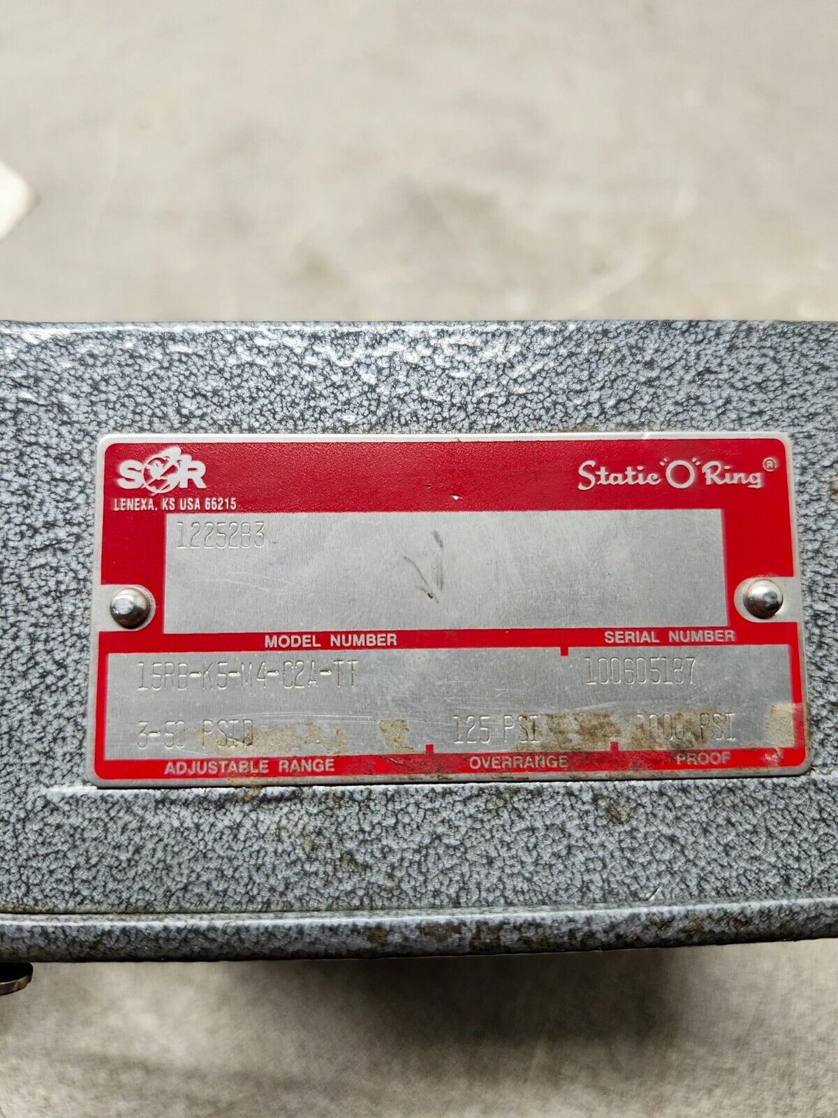 NEW NO BOX SOR PRESSURE SWITCH 15AB-K5-M4-C2A-TT