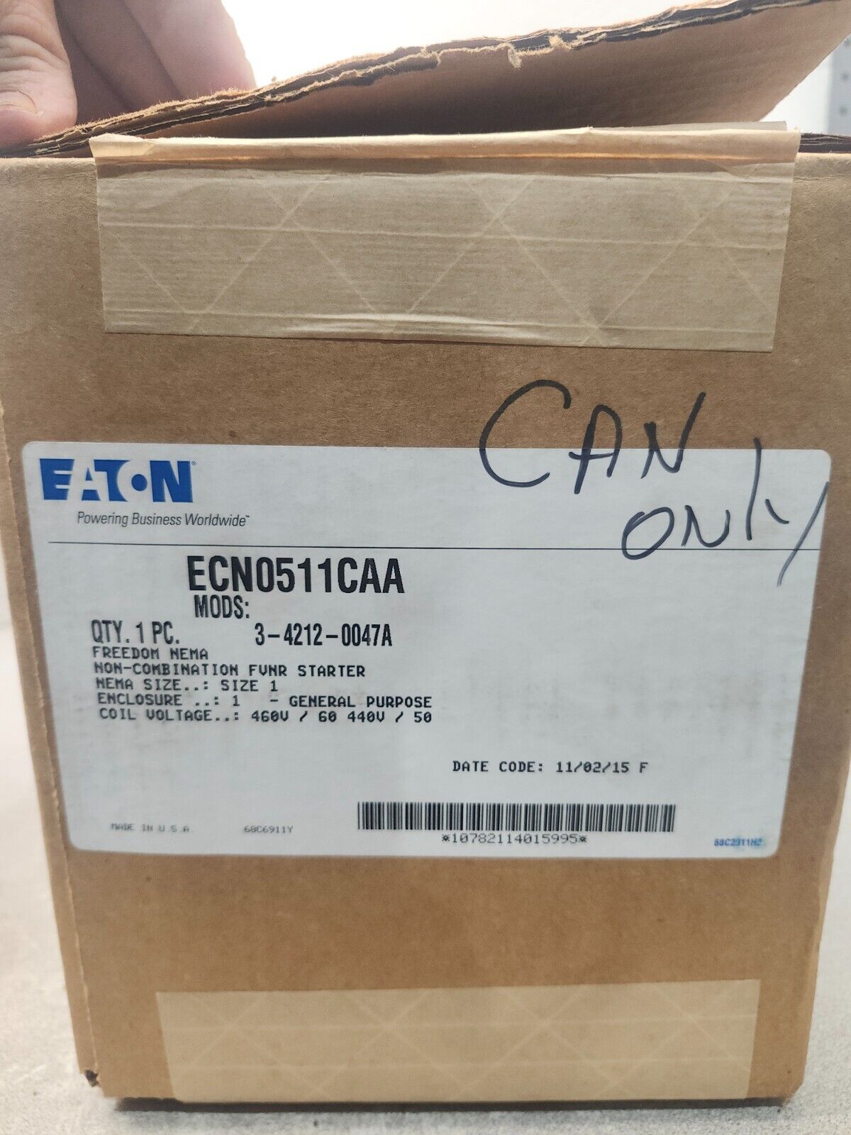 NEW IN BOX EATON ENCLOSURE ONLY ECN0511CAA