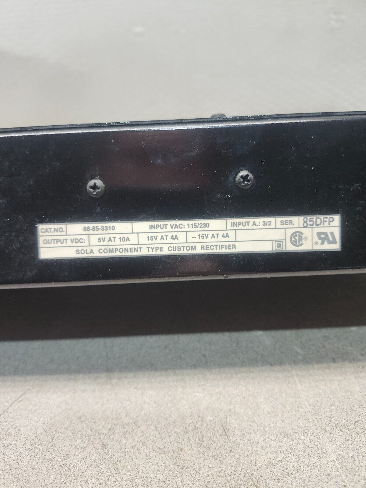 NEW IN BOX SOLA SWITCHING POWER SUPPLY 86853310 85DFP