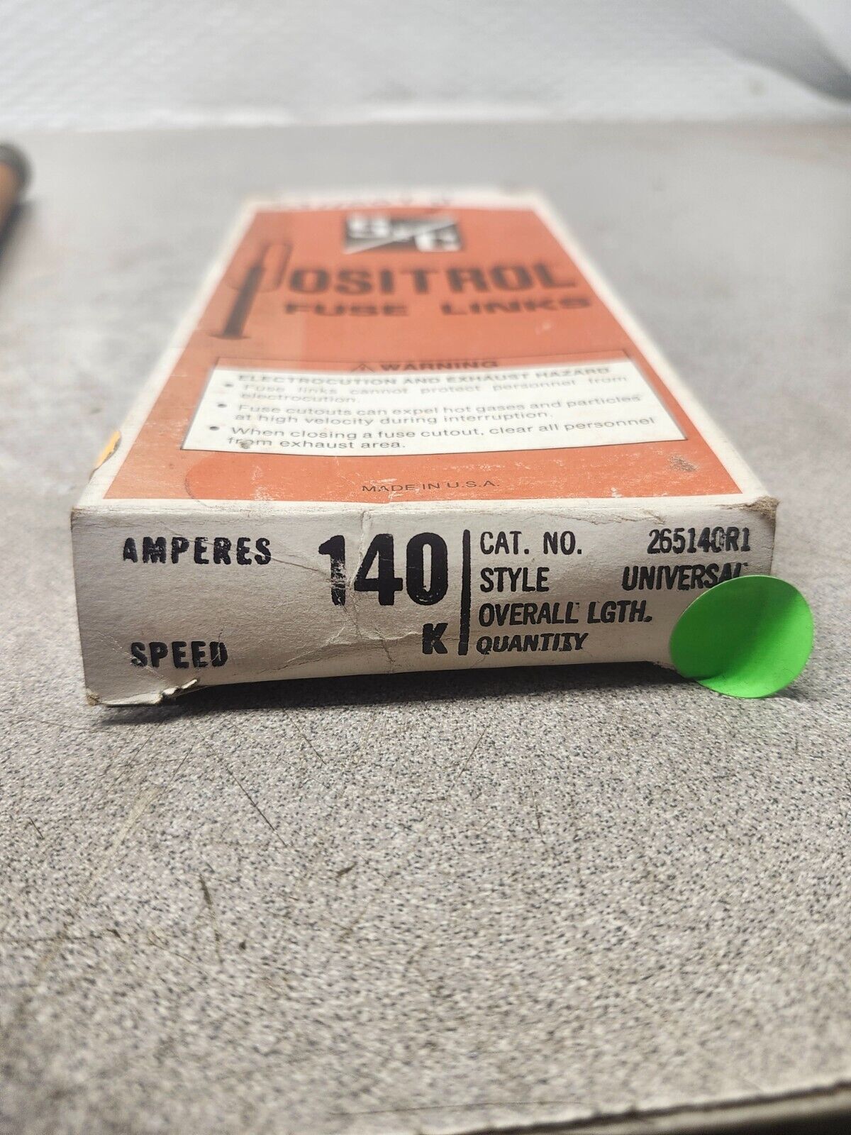 NEW LOT OF 3 S & C Positro Fuse Links; 140 A, Speed K, Universal, 23” 265140R1