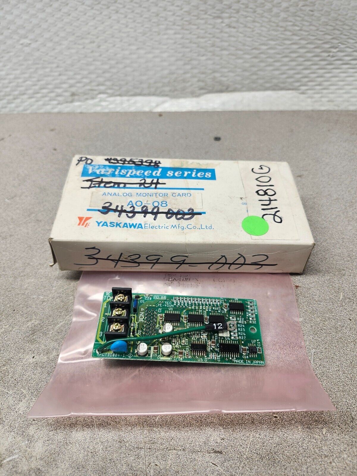 NEW IN BOX YASKAWA ANALOG MONITOR CARD AO-08