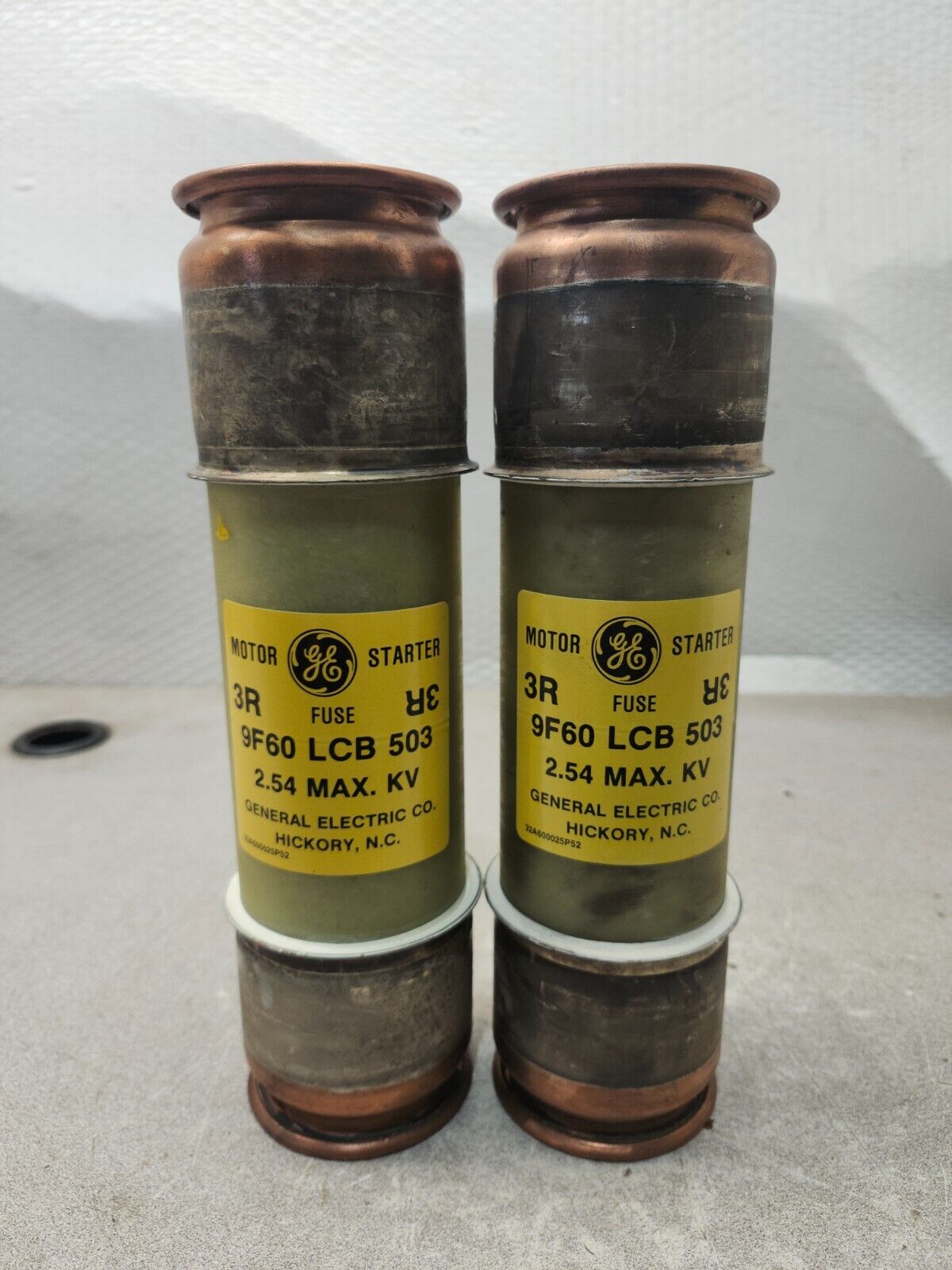 NEW NO BOX LOT OF 2 GE MOTOR STARTER FUSE 9F60LCB503