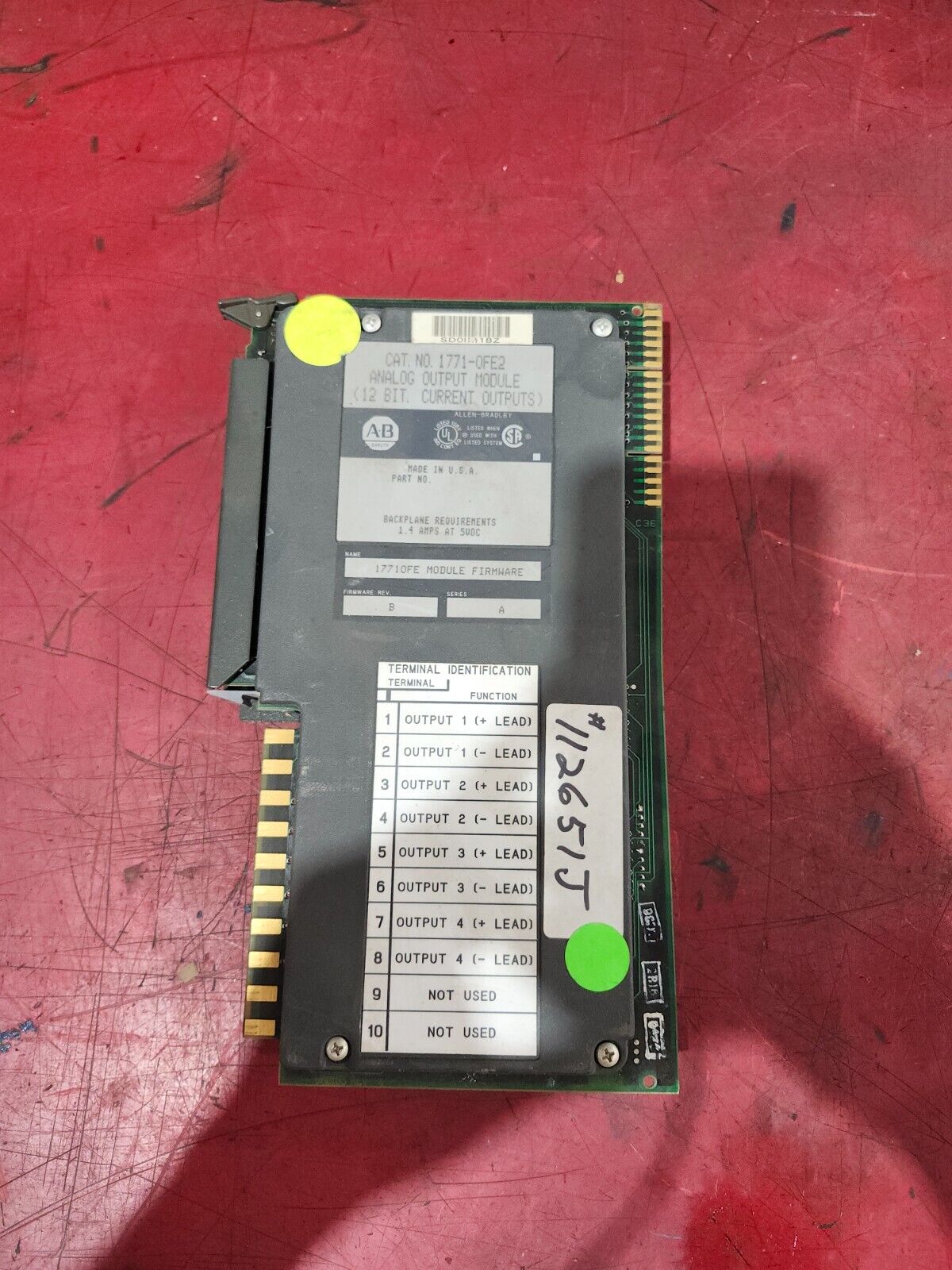 USED Allen Bradley Analog Output Module Ser A 1771-OFE2