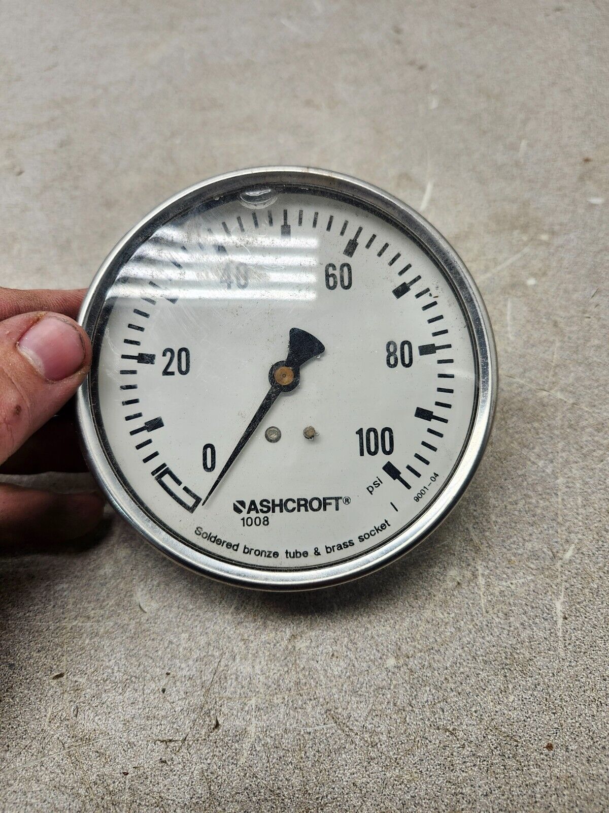 NEW NO BOX ASHCROFT 0-100PSI 238A640