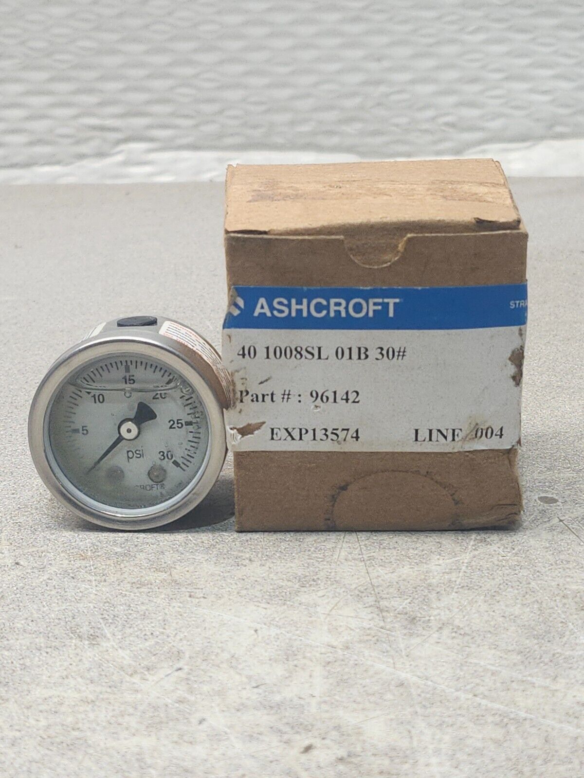 NEW IN BOX ASHCROFT GAUGE 0-30PSI 40 1008SL 01B 30#