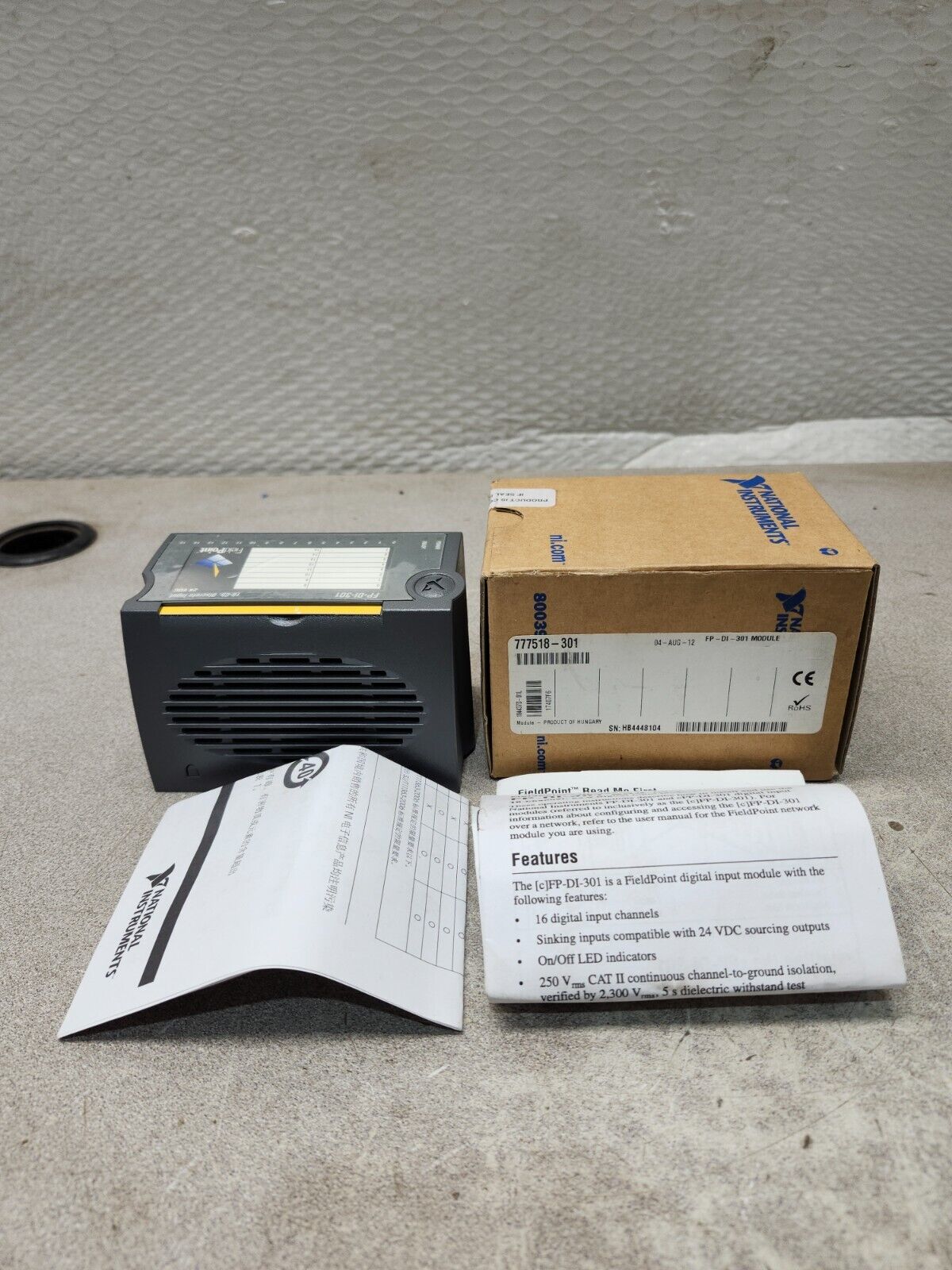 NEW IN BOX NATIONAL INSTRUMENTS INPUT MODULE DIGITAL 16 CHANNEL FP-D1-301