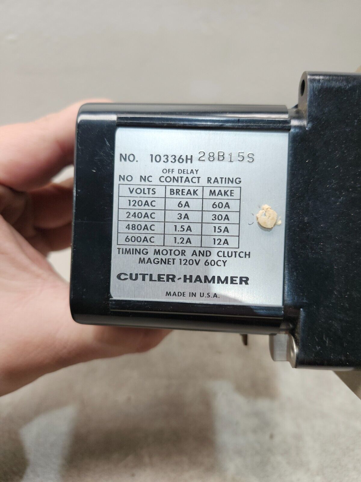 NEW IN BOX CUTLER-HAMMER RESET TIMER 10336H28B15S