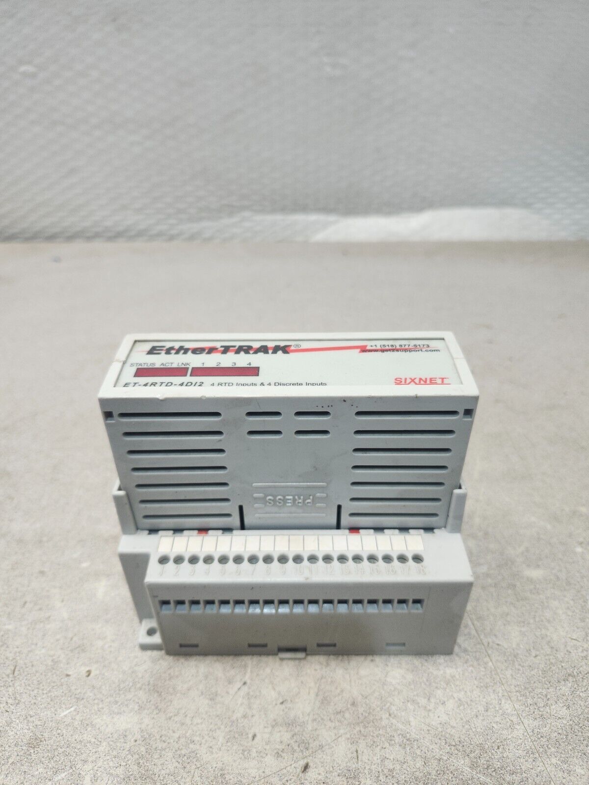 USED EtherTrak Input Module with Base Unit ET-4RTD-4DI2