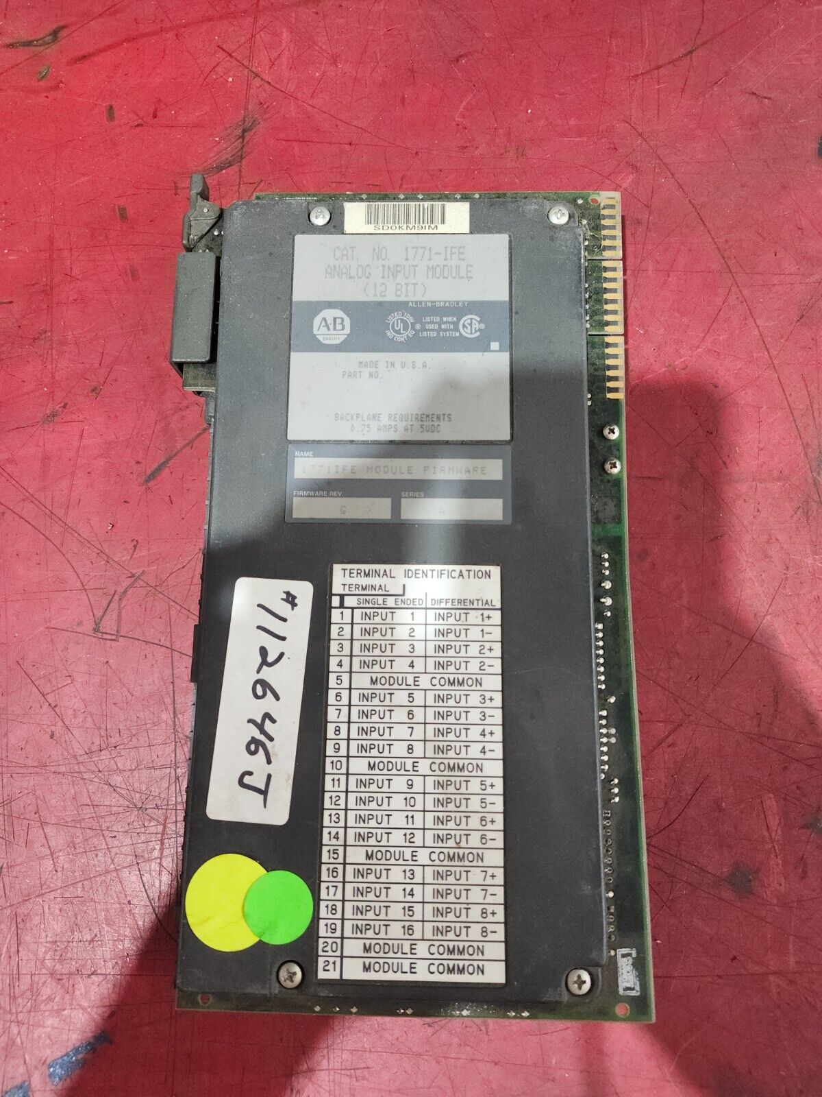 USED Allen Bradley Analog Input Module 1771-IFE