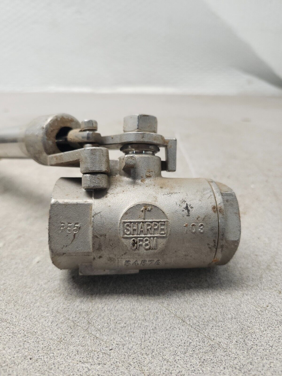 USED SHARPE SANITARY STAINLESS BALL VALVE 1'' 54576