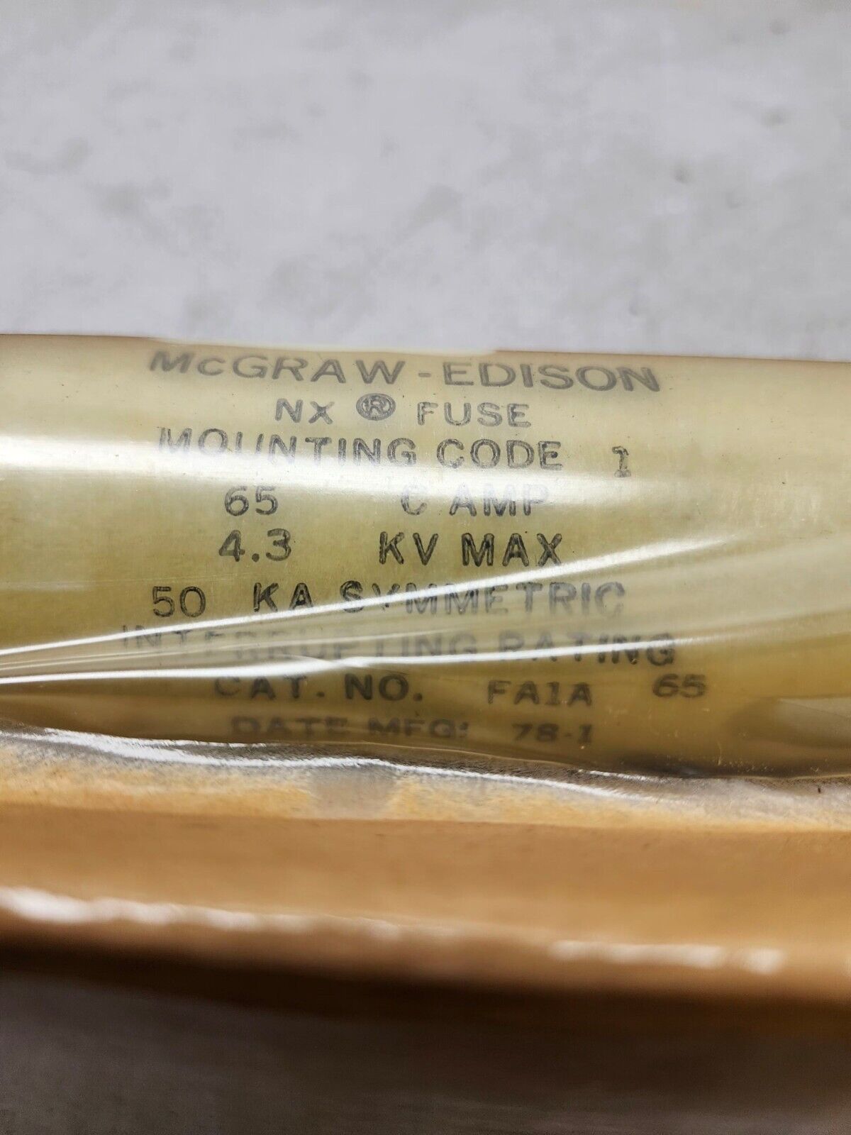 NEW IN BOX NX FA1H-25 NX INDOOR CURRENT LIMITING FUSE 25 AMP McGRAW EDISON