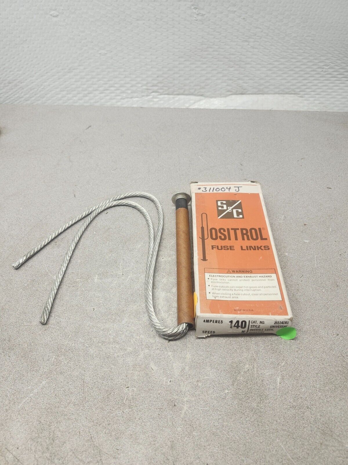 NEW LOT OF 3 S & C Positro Fuse Links; 140 A, Speed K, Universal, 23” 265140R1