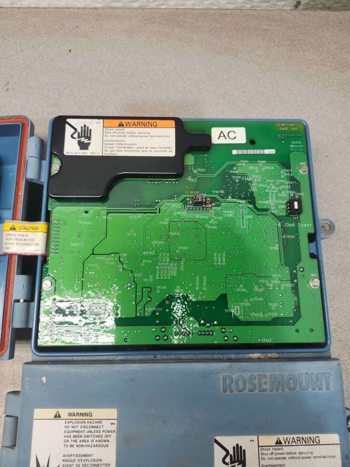 USED ROUSEMOUNT MAGNETIC FLOW TRANSMITTER 8712DR12N5