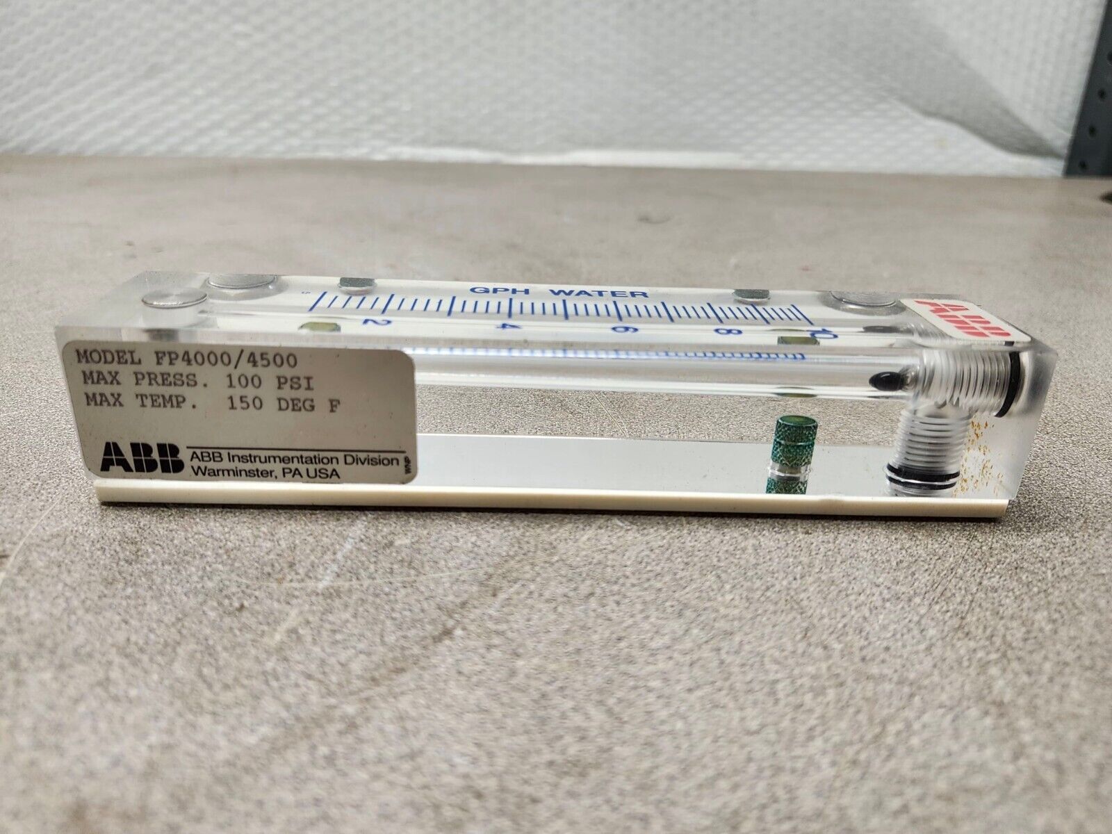 NEW NO BOX ABB GPH WATER FLOWMETER FP4000/4500