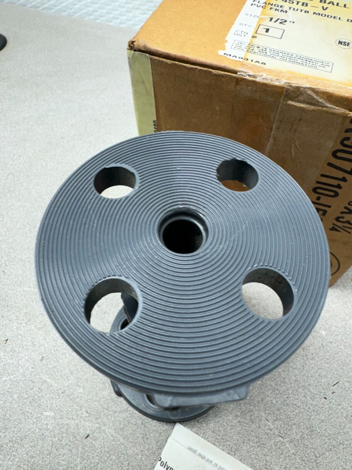 NEW IN BOX NIBCO CHEMTROL 1/2" FLANGED BALL VALVE F45TB-V