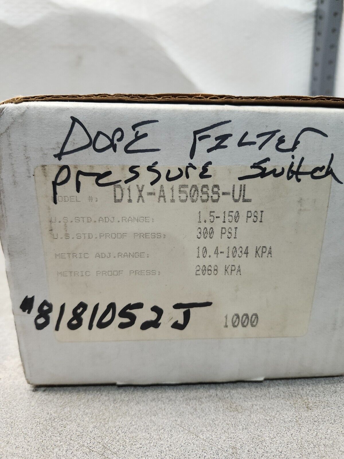 NEW IN BOX BARKSDALE D1X-A150SS-UL