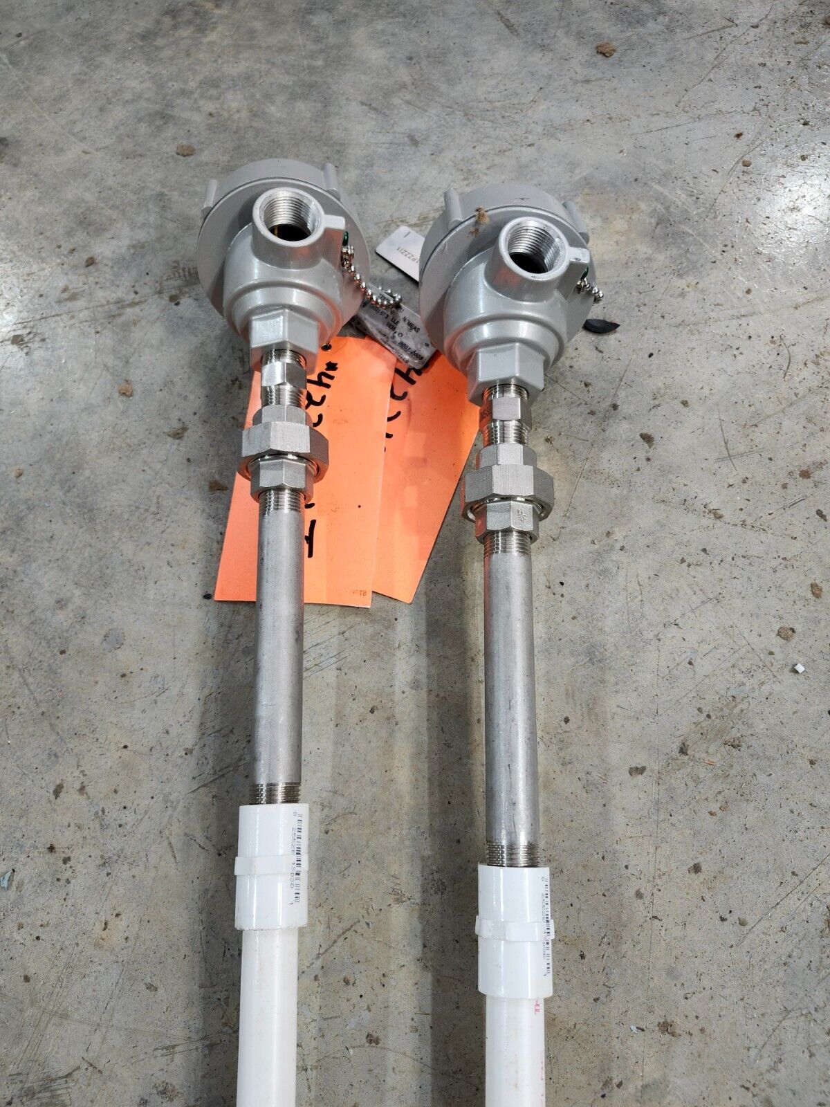 NEW NO BOX LOT OF 2 PUSHNA Thermocouple head WITH 14'' STEAM PII Model 1010PAE