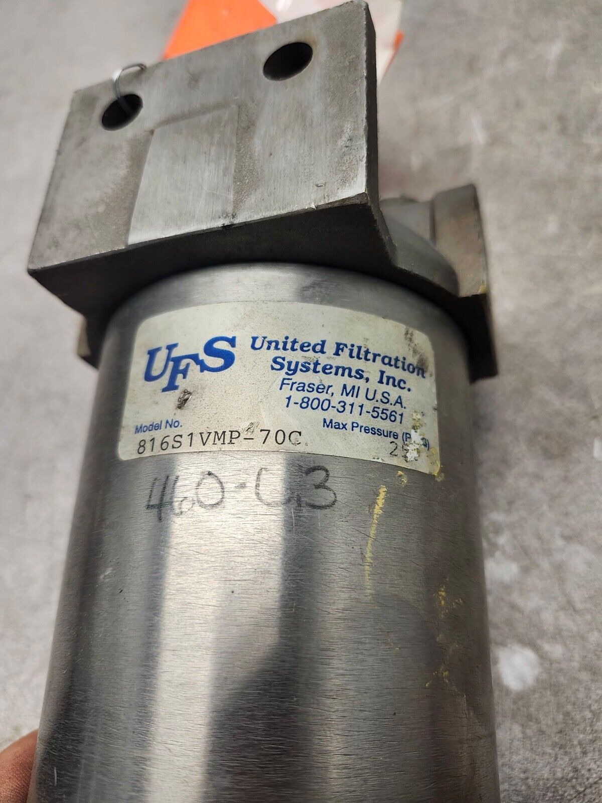 NEW NO BOX UNITED FILTER SYSTEMS FILTER 816S1VMP-70C