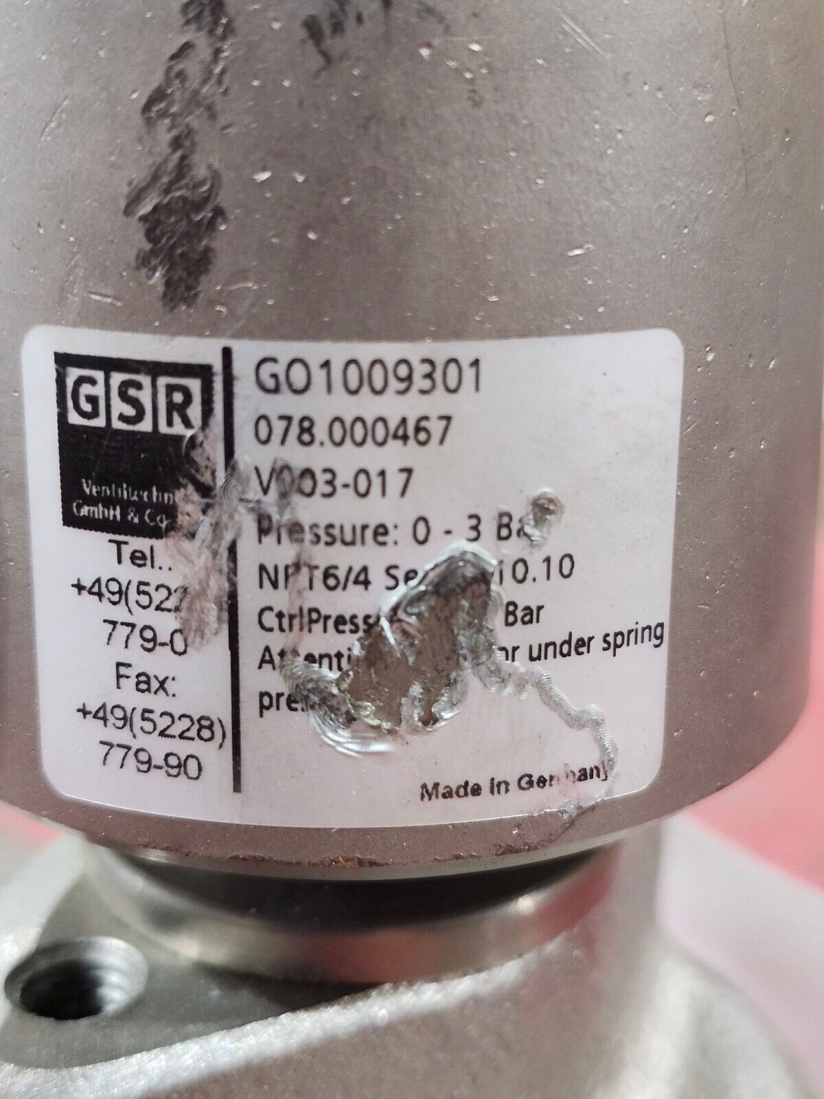 NEW NO BOX GSR THREE WAY VALVE G01009301 078.000467 V003-017 DN 1 1/2"
