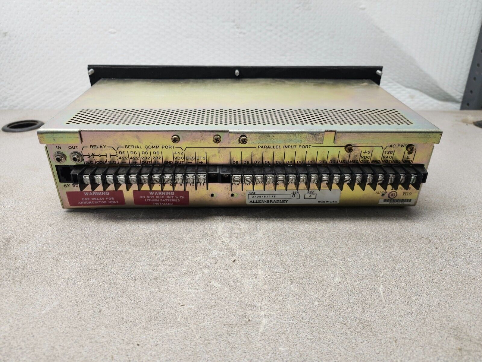 USED ALLEN BRADLEY DATALINER 2706-B11J8