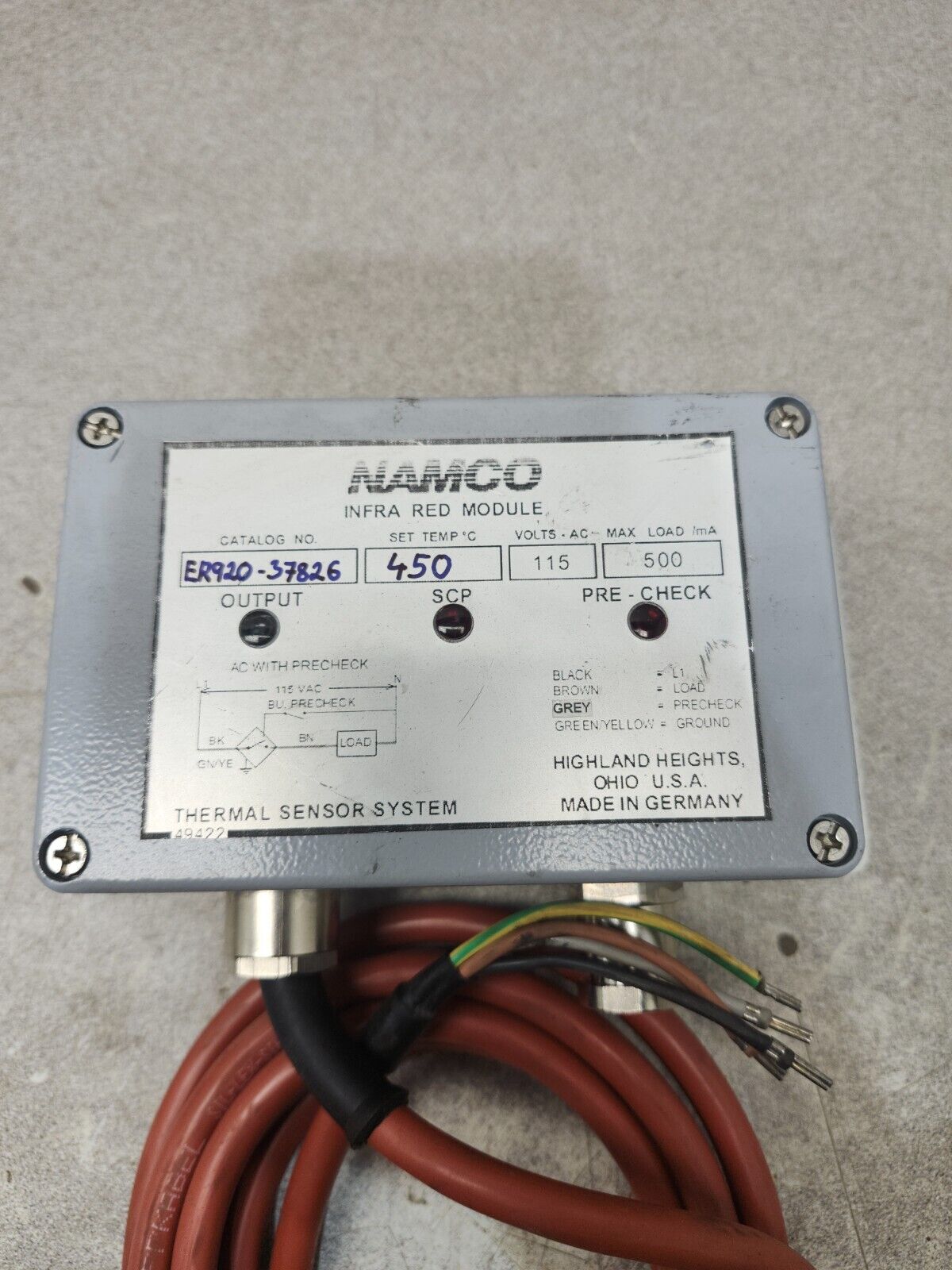 NEW NO BOX NAMCO INFRA RED MODULE SENSORS ER920-37826