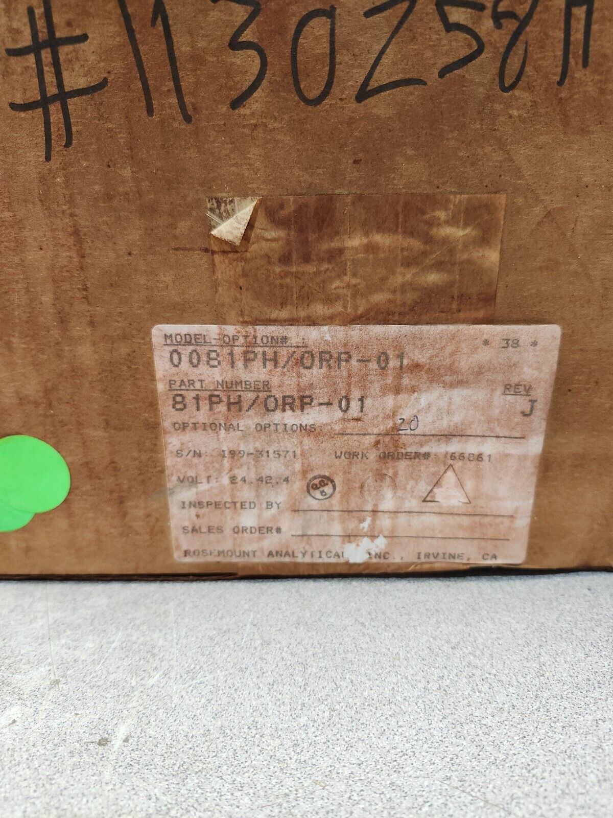 NEW IN BOX ROSEMOUNT SMART TWO-WIRE MICROPROCESSOR TRANSMITTER 0081PH/ORP