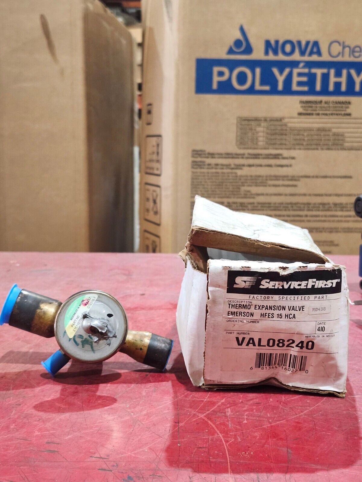 NEW IN BOX SERVICE FIRST THERMO EXPANSION VALVE HFES 15 HCA VAL08240