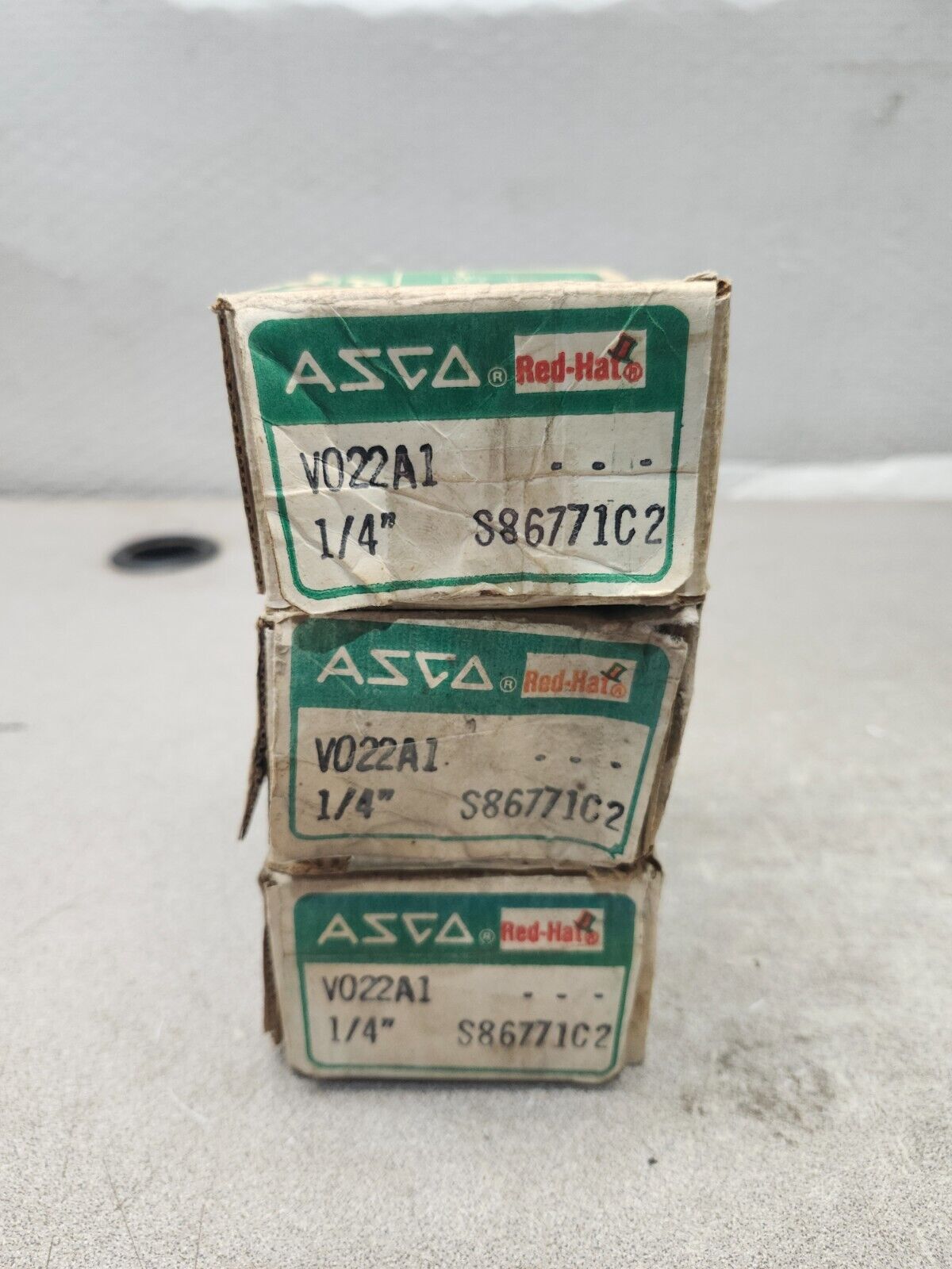NEW IN BOX LOT OF 3 ASCO Flow Control Valve 1/4'' V022A1