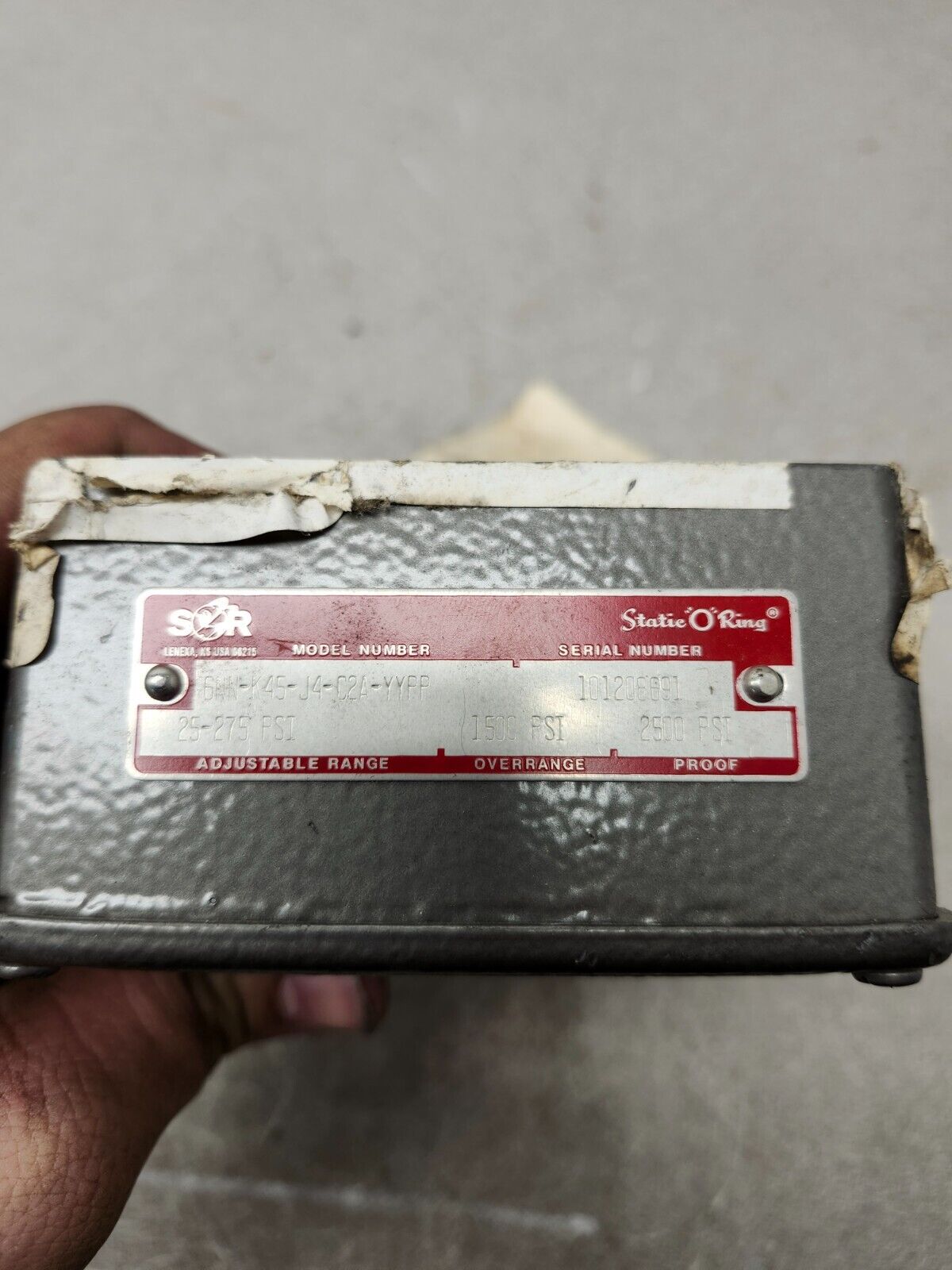 NEW NO BOX SOR Static O Ring Pressure Switch 6NN-K45-J4-C2A-YY