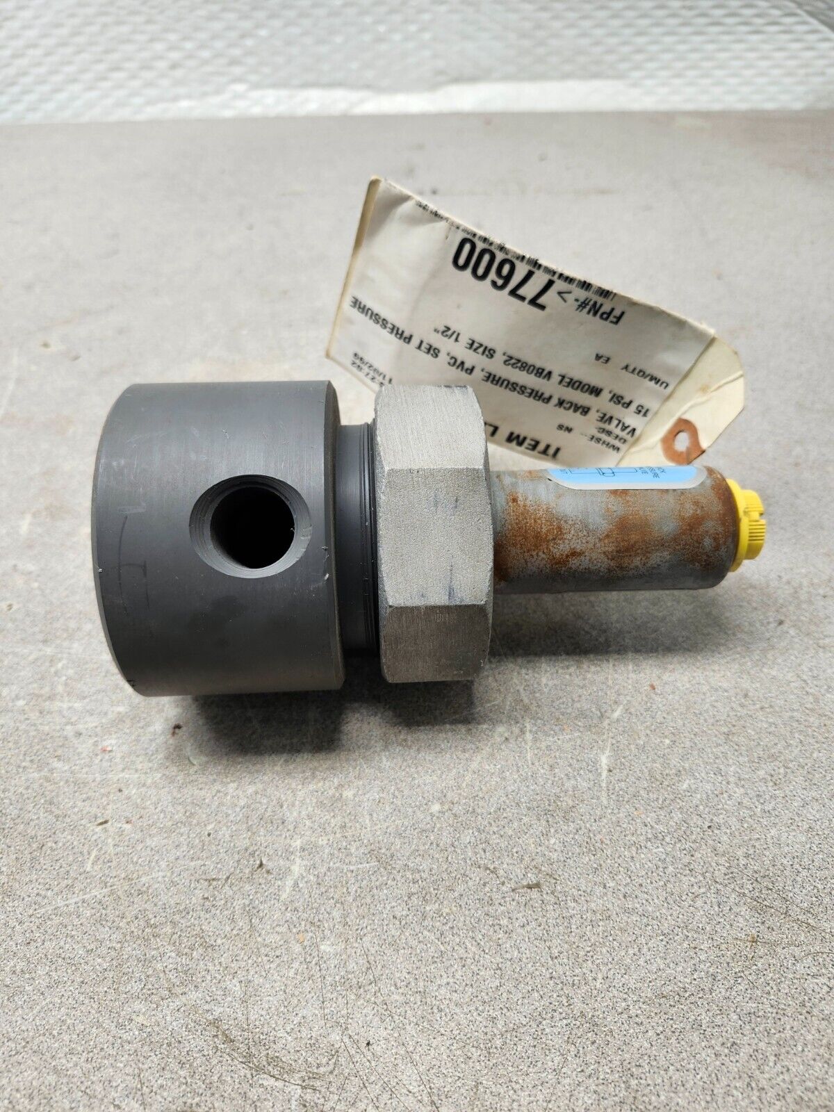 NEW NO BOX Milton Roy Back Pressure Valve PVC 1/2" SET PRESSURE 15PSI VB0822