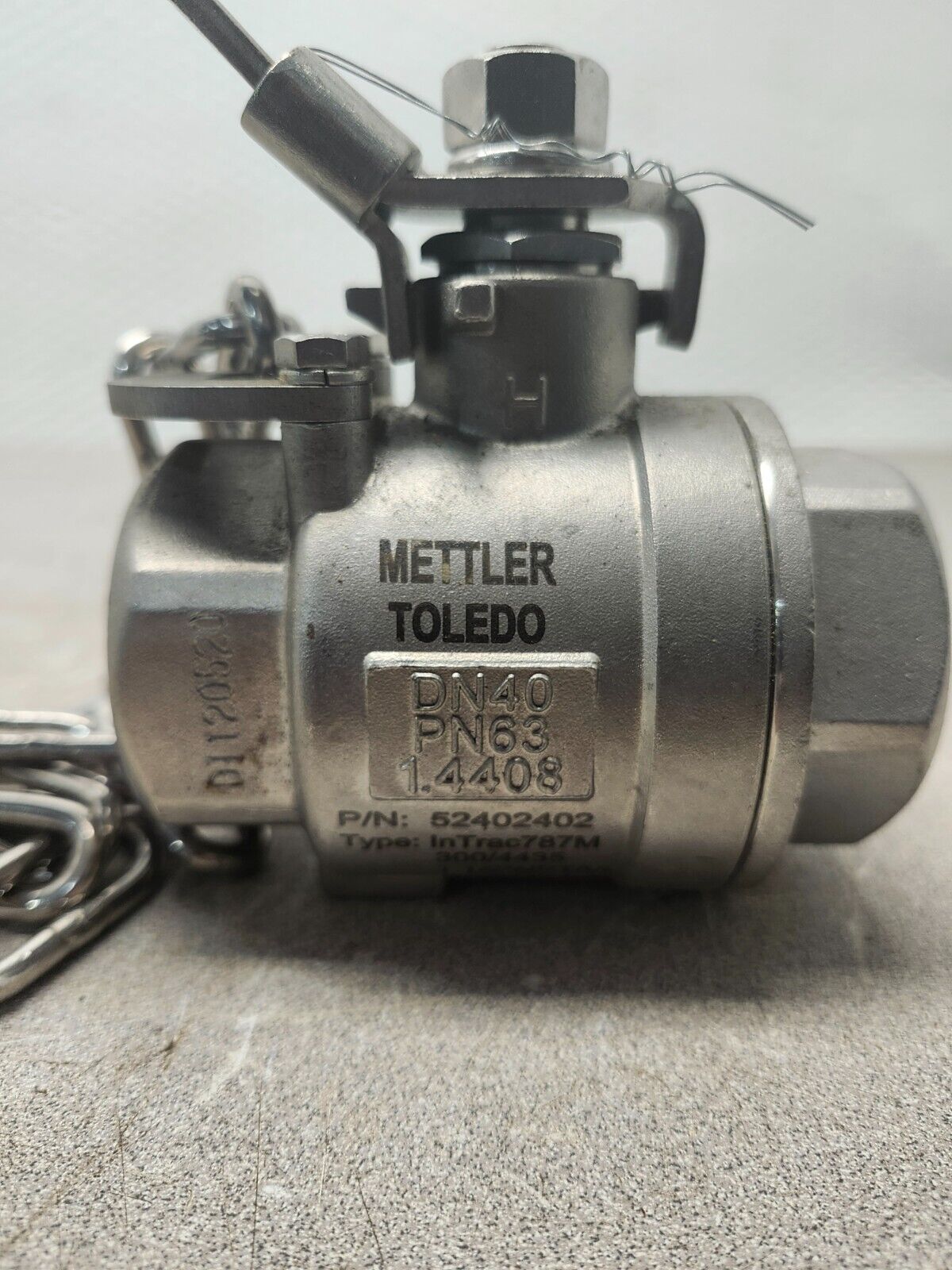 NEW NO BOX Metler Toledo InTrac BALL VALVE 1-1/2'' 787M/300/4435