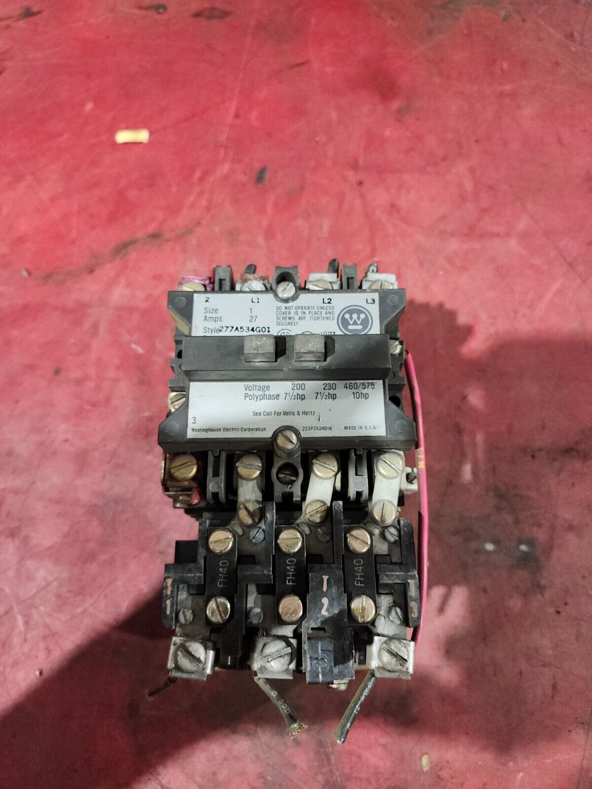 USED WESTINGHOUSE Full Voltage Starter 110/120V Coil A200MICACM