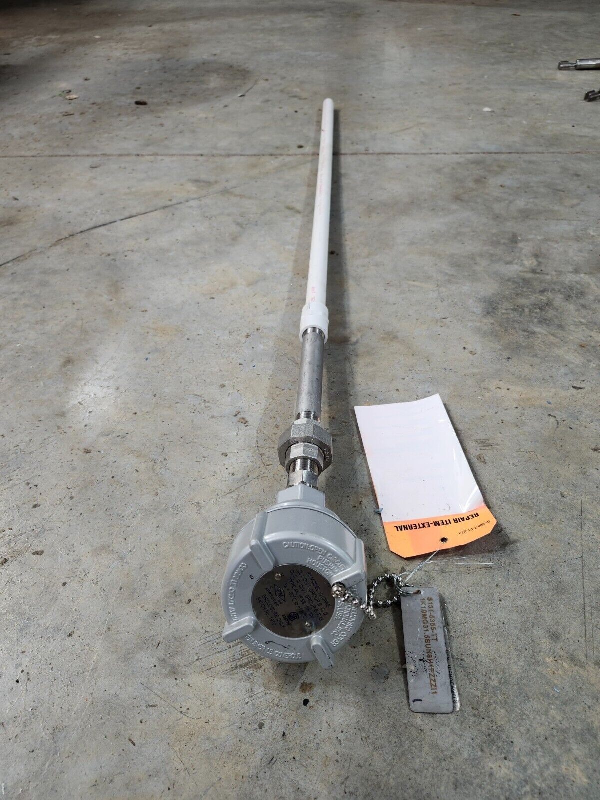 NEW NO BOX LOT OF 2 PUSHNA Thermocouple head WITH 14'' STEAM PII Model 1010PAE