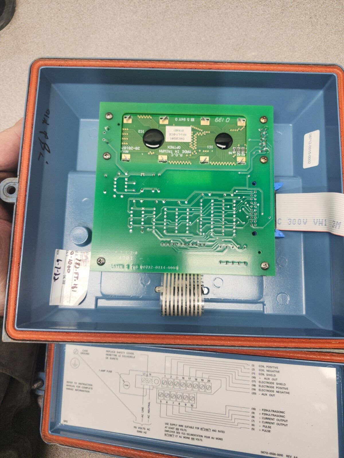 USED ROSEMOUNT MAGNETIC FLOW TRANSMITTER MODEL 8712C R12N0CEM4