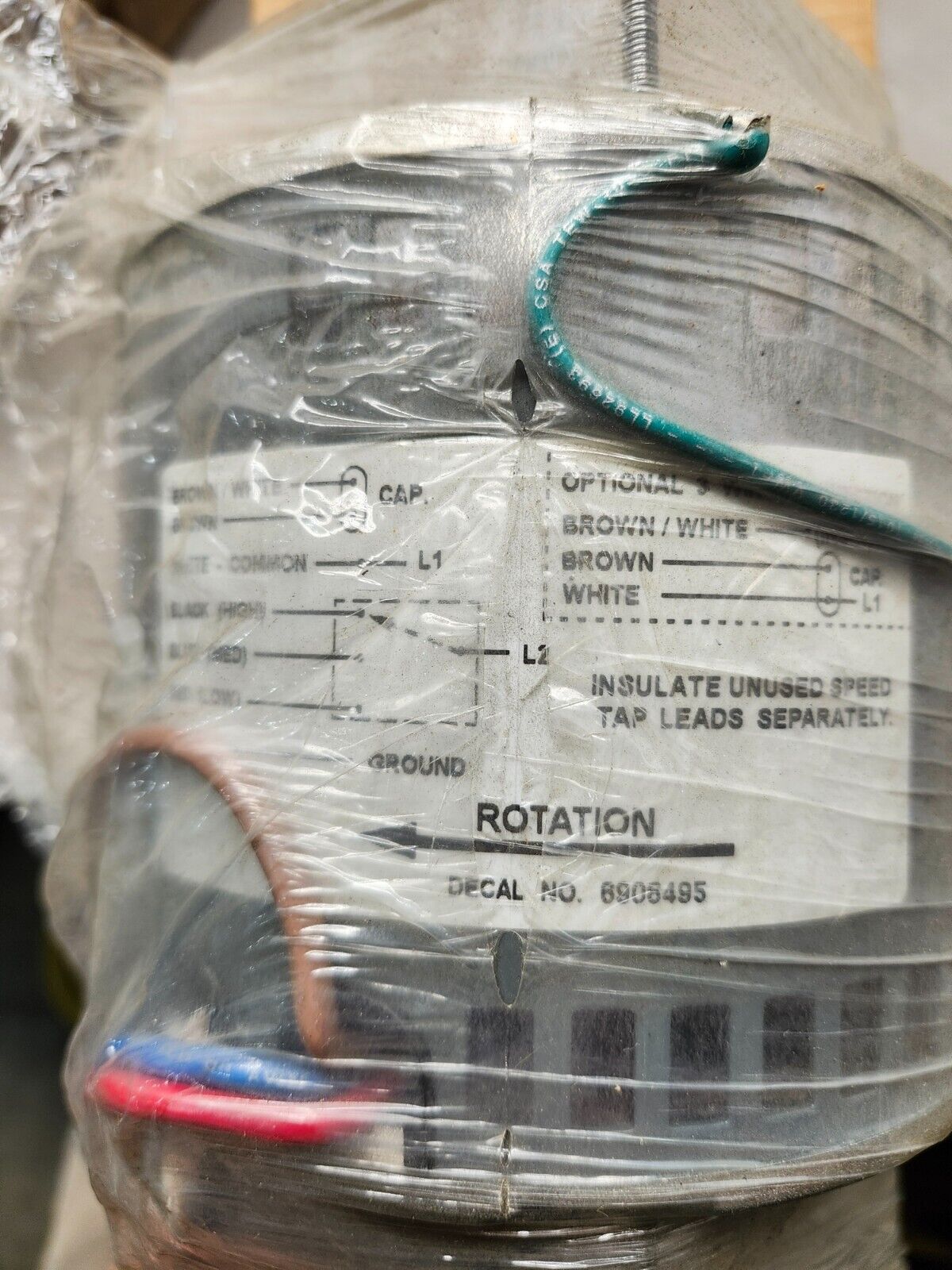 NEW IN BOX Marathon MOTOR X052 Double Shaft Fan and Blower 48A110775