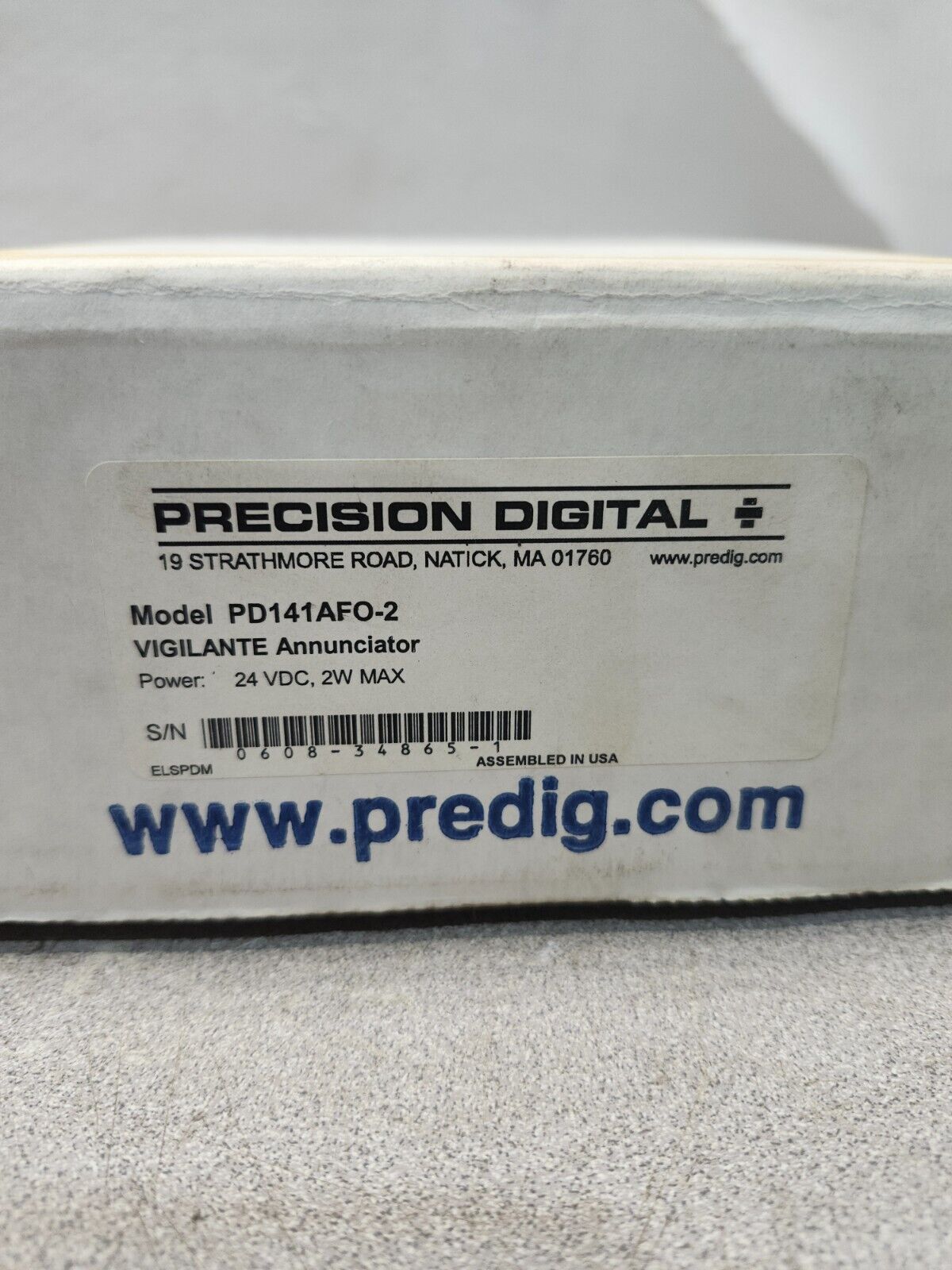 NEW IN BOX PRECISION DIGITAL VIGILANTE ANNUNCIATOR PD141AF0-2