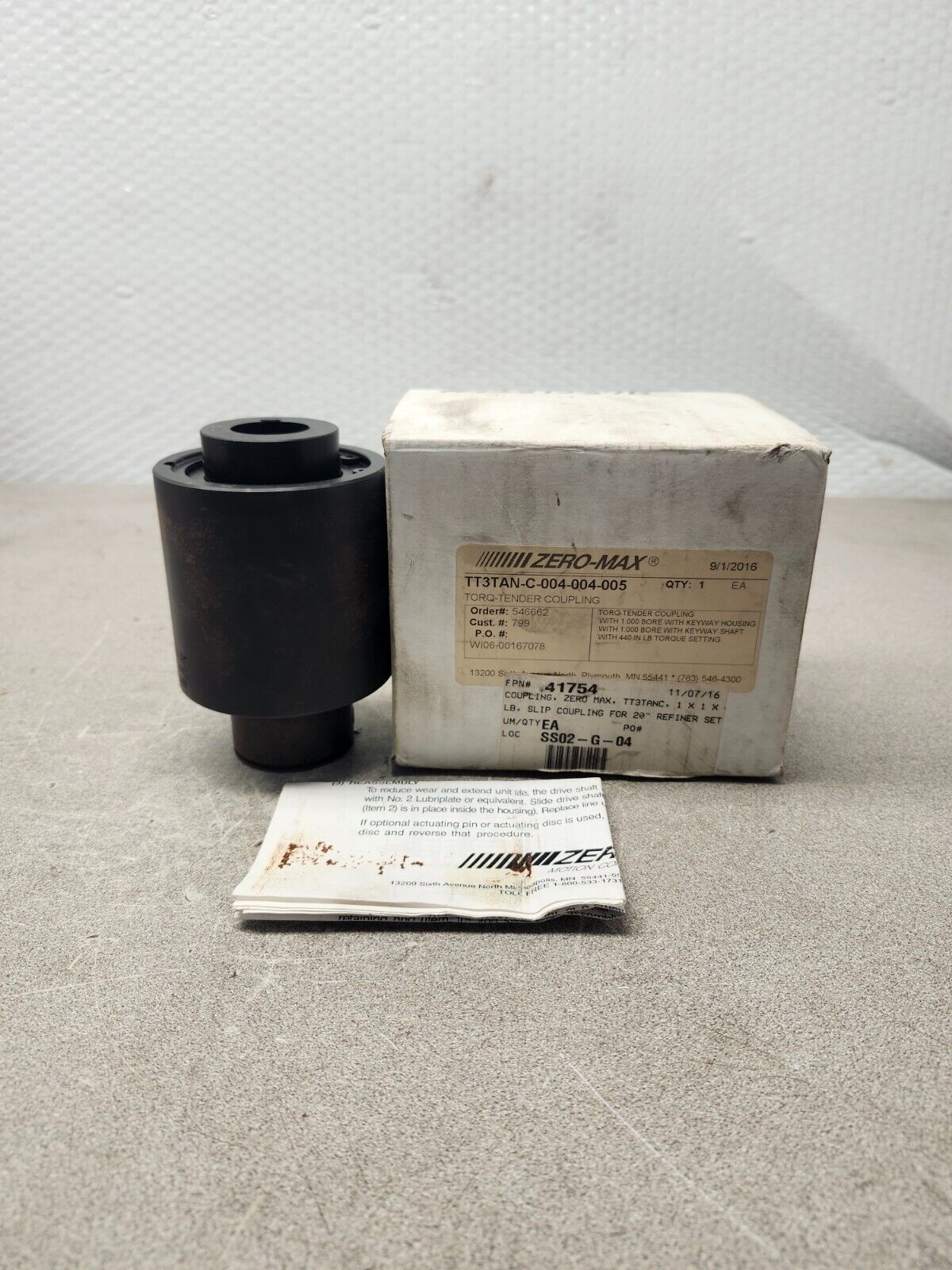 NEW IN BOX ZERO-MAX TT3TAN-C-004-004-005