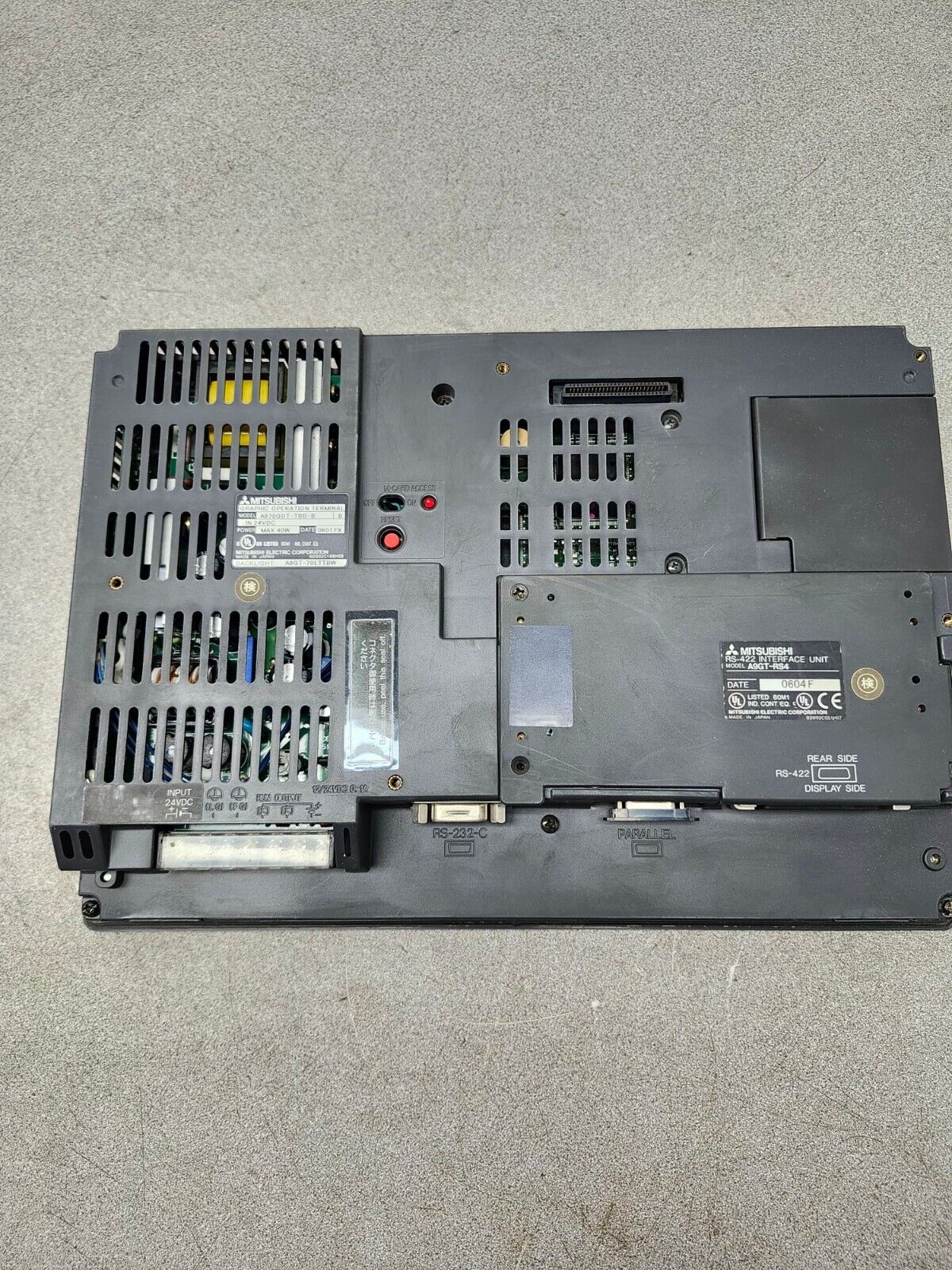 USED NO BOX MITSUBISHI GRAPIC OPERATION TERMINAL 24VDC A970G0T-TBD-B