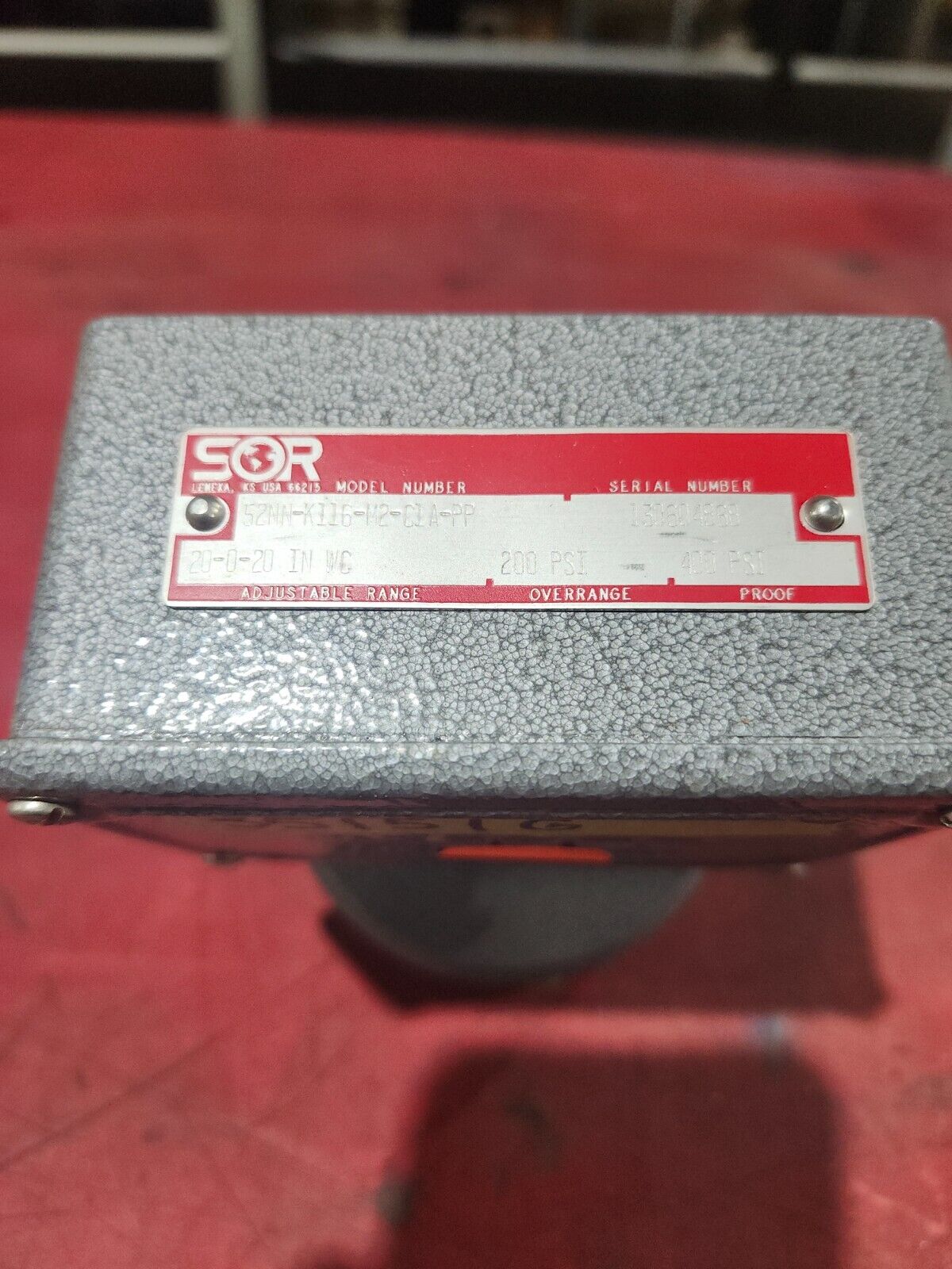 NEW NO BOX SOR PRESSURE SWITCH 52NN-K116-M2-C1A-PP