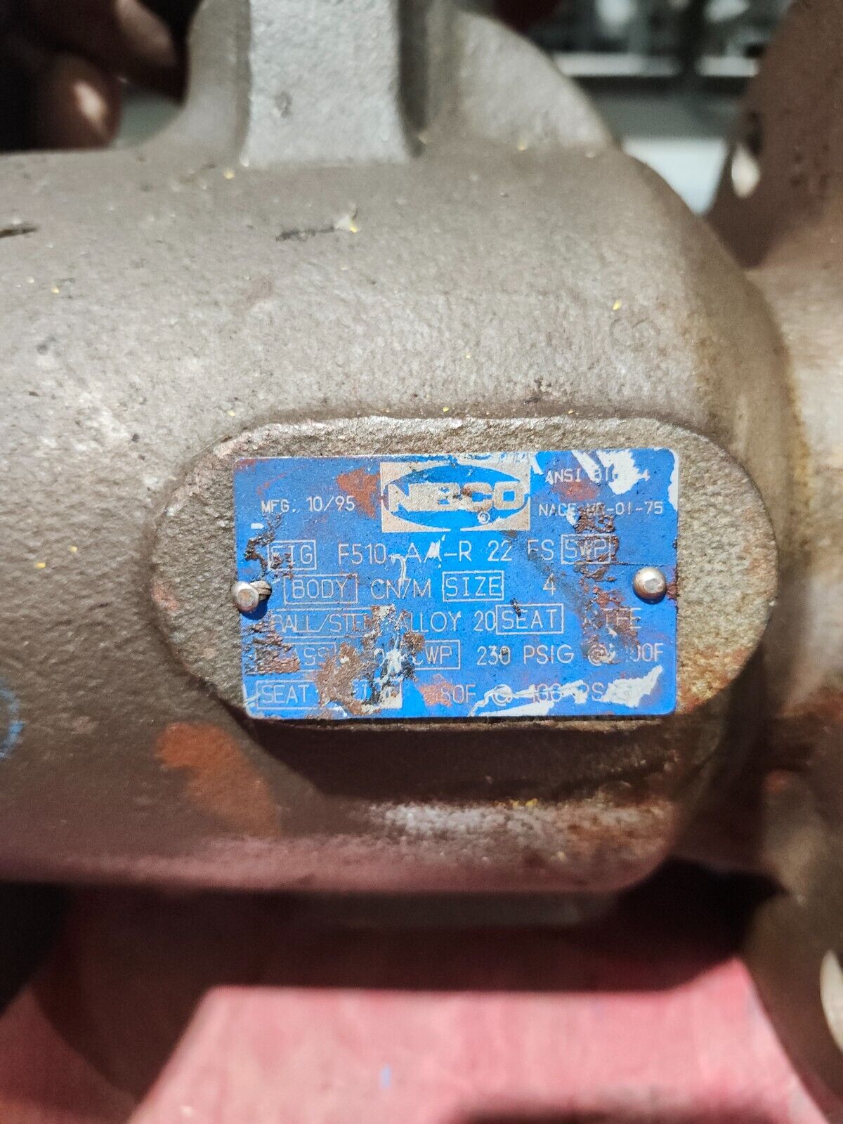 NEW NO BOX NIBCO BALL VALVE 4'' 230PSIG F510-AA-R