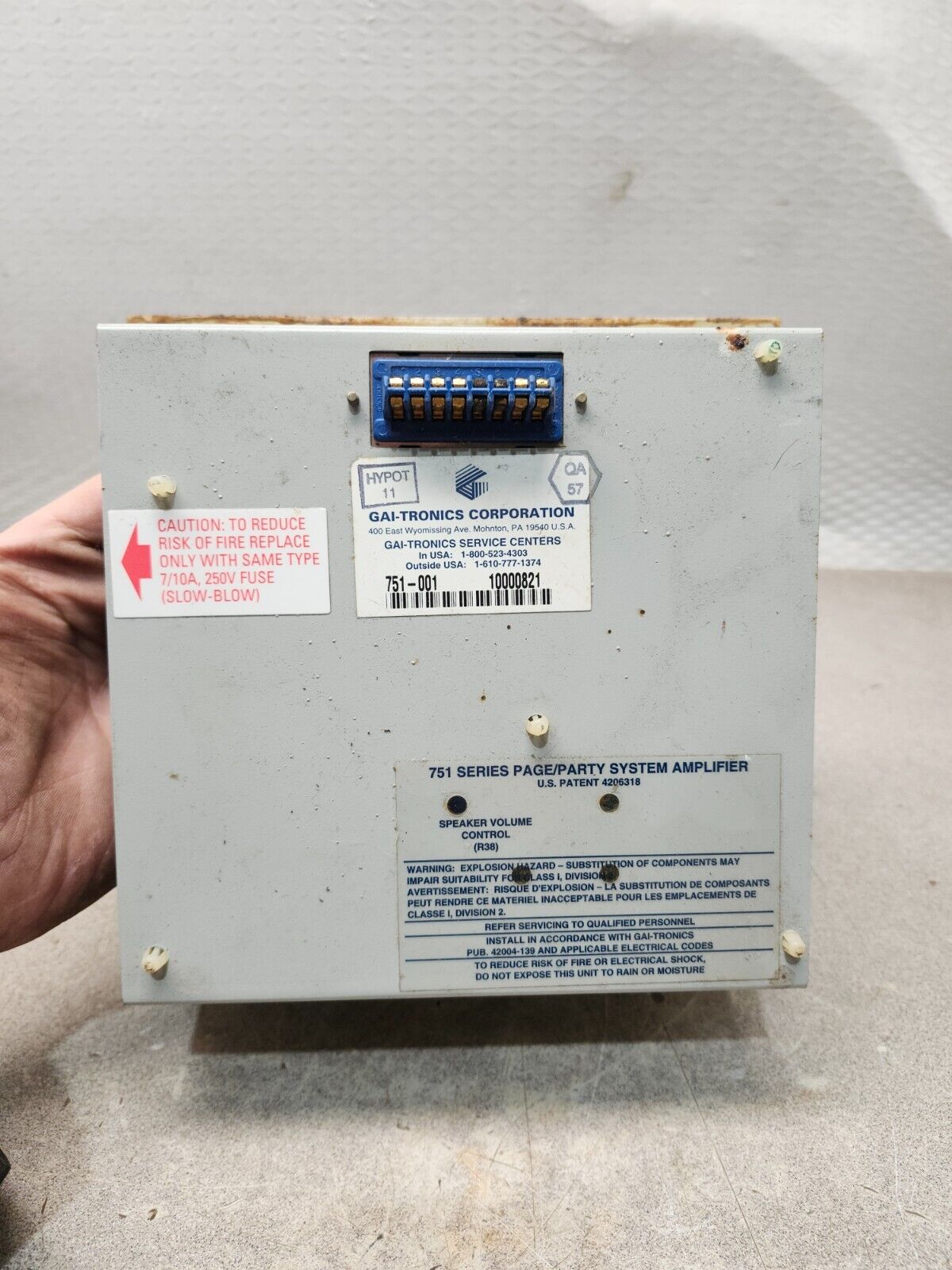 USED Gai-tronics Page/party System Amplifier SERIES 751