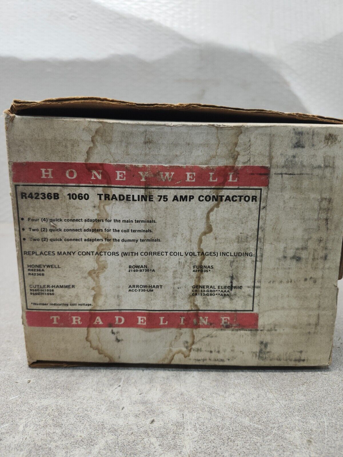 NEW IN BOX HONEYWELL R4236B 1060 TRADELINE 75 AMP CONTACTOR