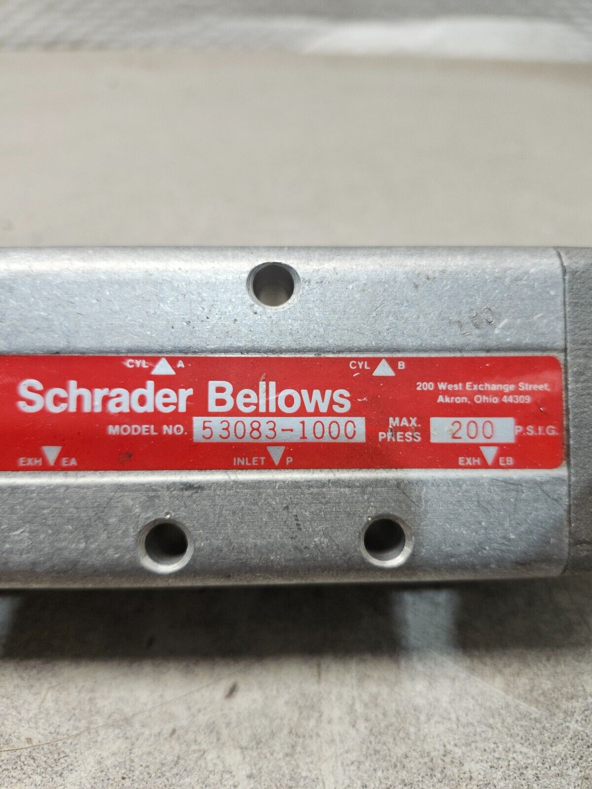 NEW NO BOX SCHRADER BELLOWS LEVER OPERATED AIR CONTROL VALVE 53083-1000