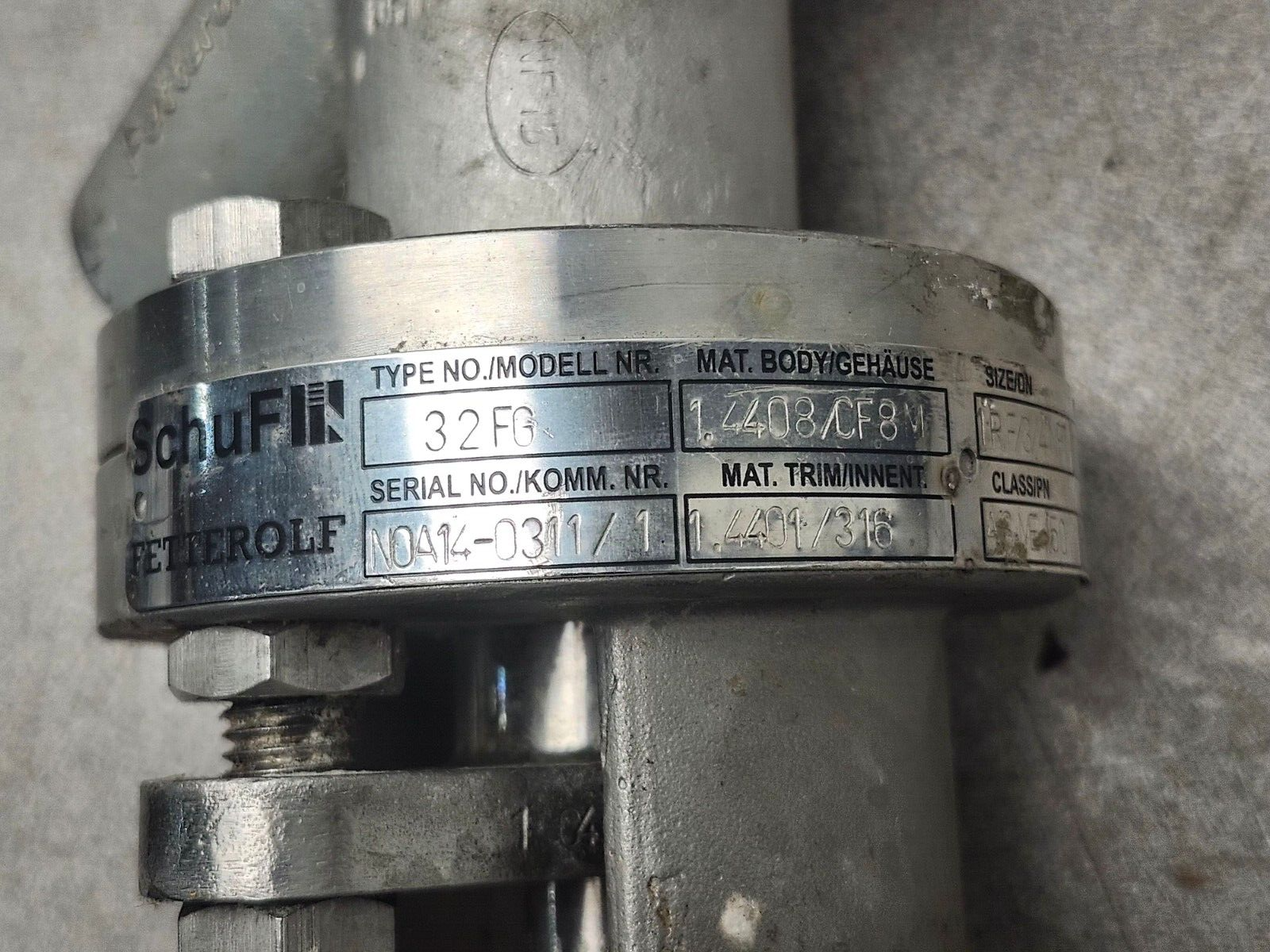 NEW SCHUF RAM-SEAL SAMPLING VALVE 32FG SIZE 1RF/3/4NPT