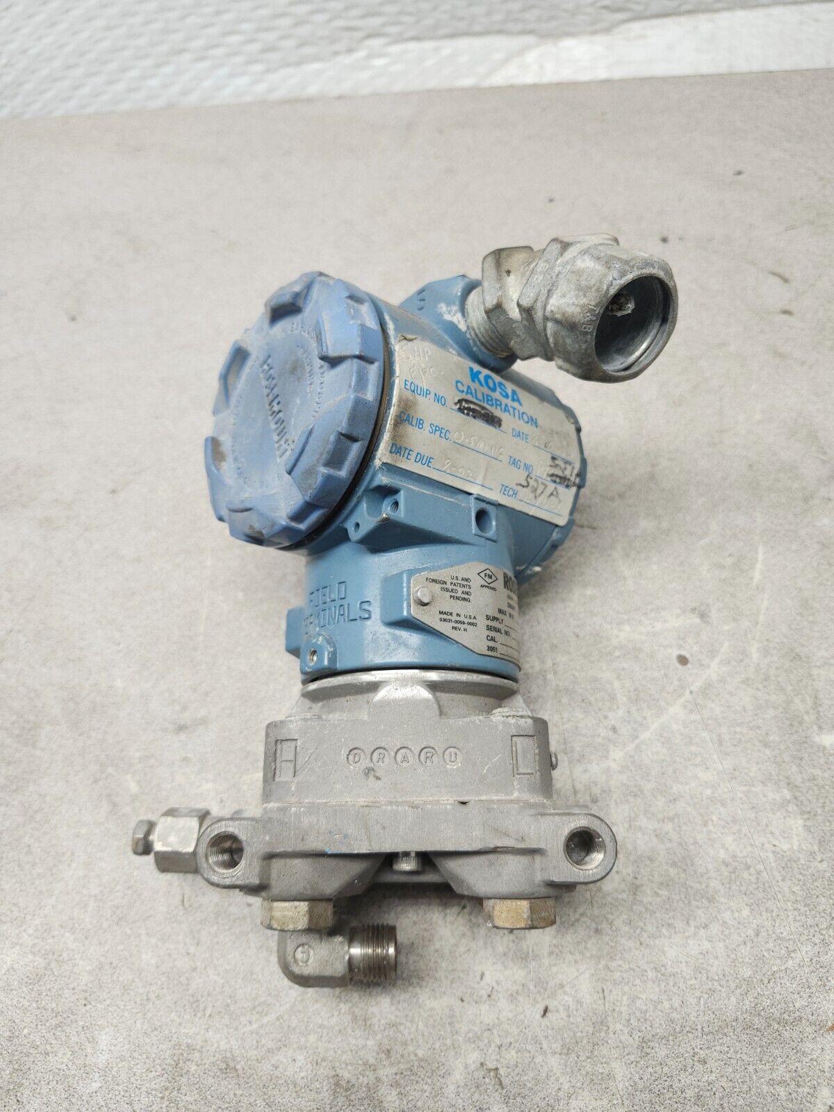 USED Rosemount Pressure Transmitter 10.5-55 VDC 5PSTA/O 3BARA
