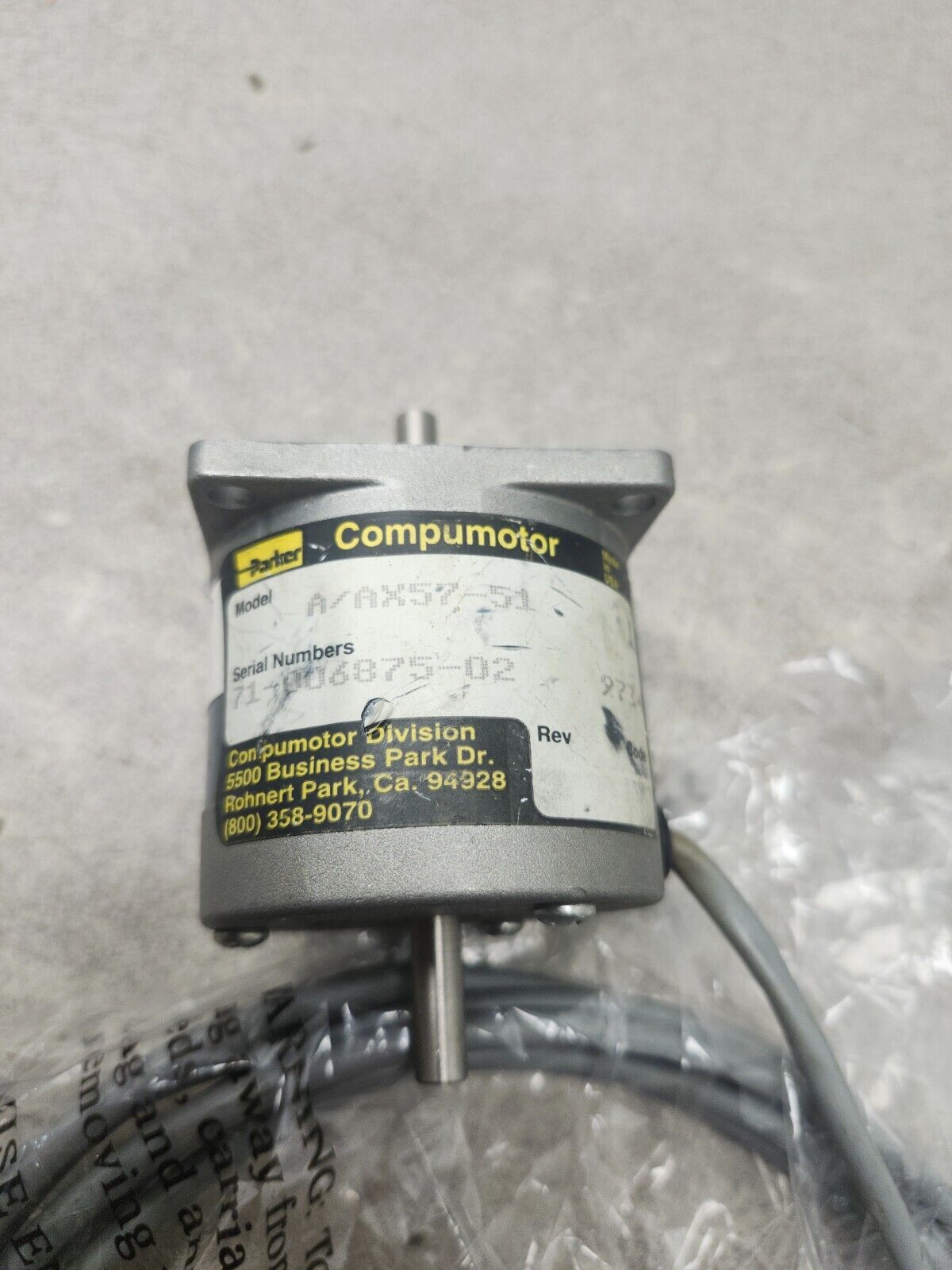 NEW IN BAG PARKER COMPUMOTOR Double end Shaft Stepper Motor A/AX57-51